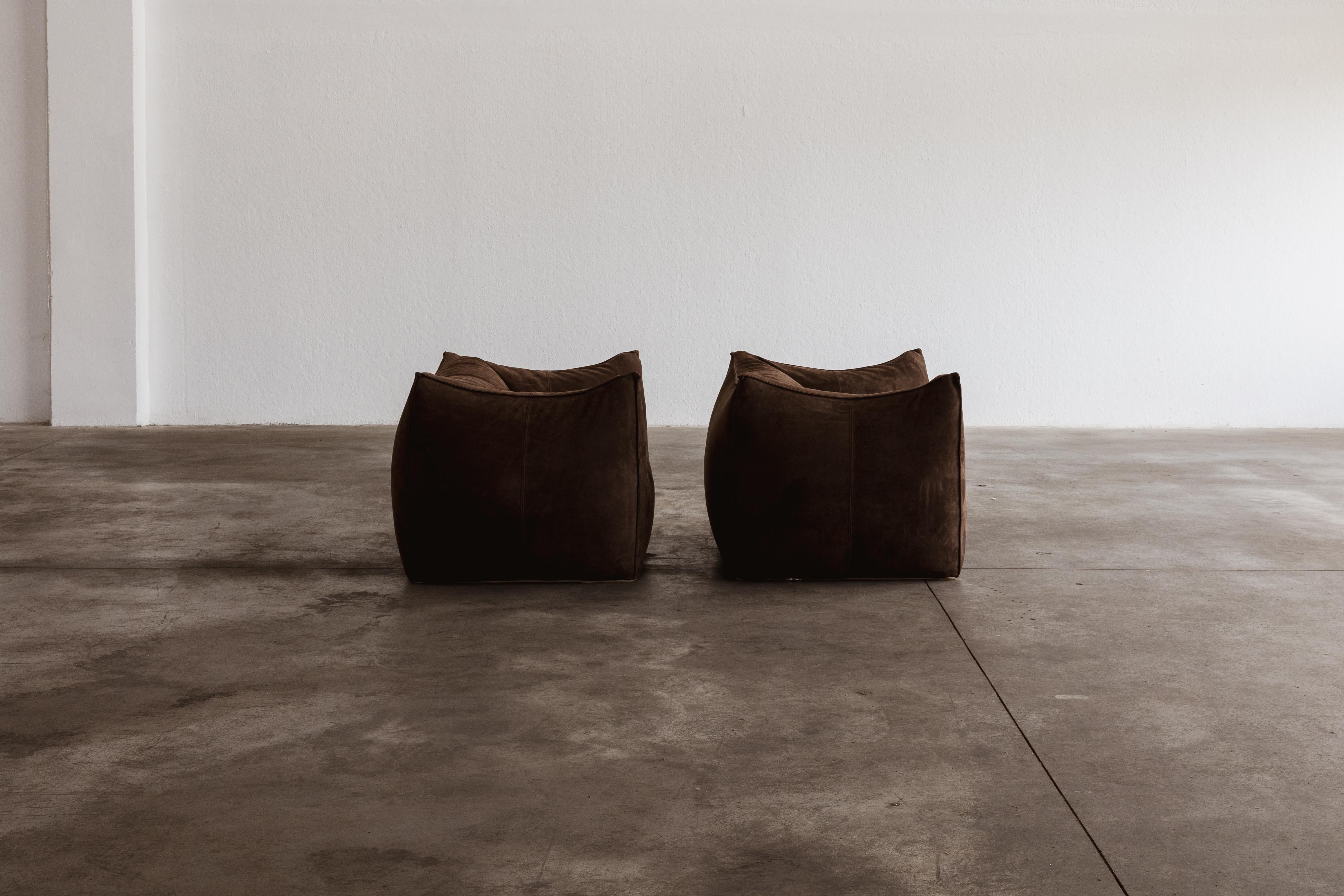 Mario Bellini Le Bambole Sessel für B&B Italia, Dunkelbraun, 1971, 2 Exemplare im Angebot 3