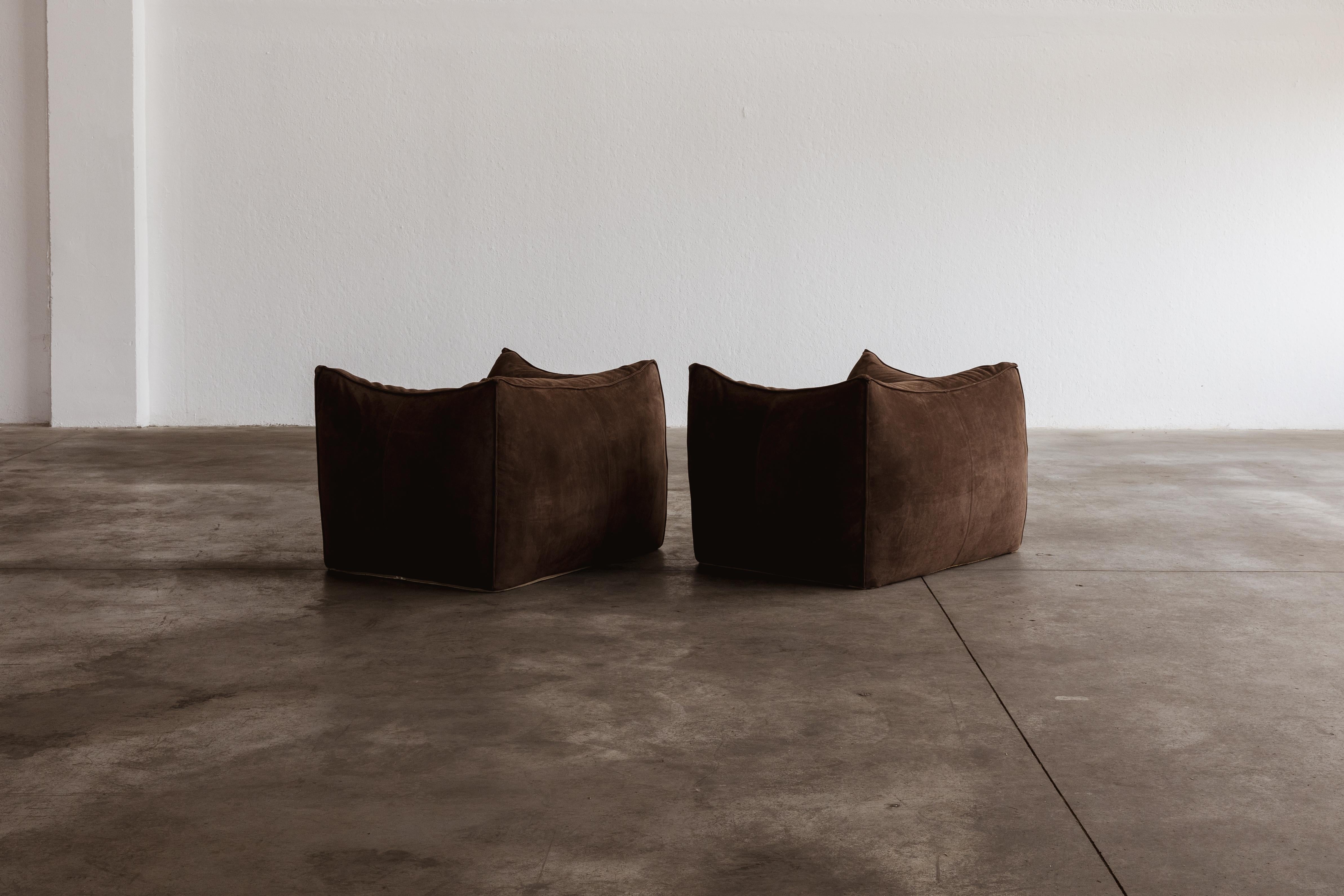 Mario Bellini Le Bambole Sessel für B&B Italia, Dunkelbraun, 1971, 2 Exemplare im Angebot 5