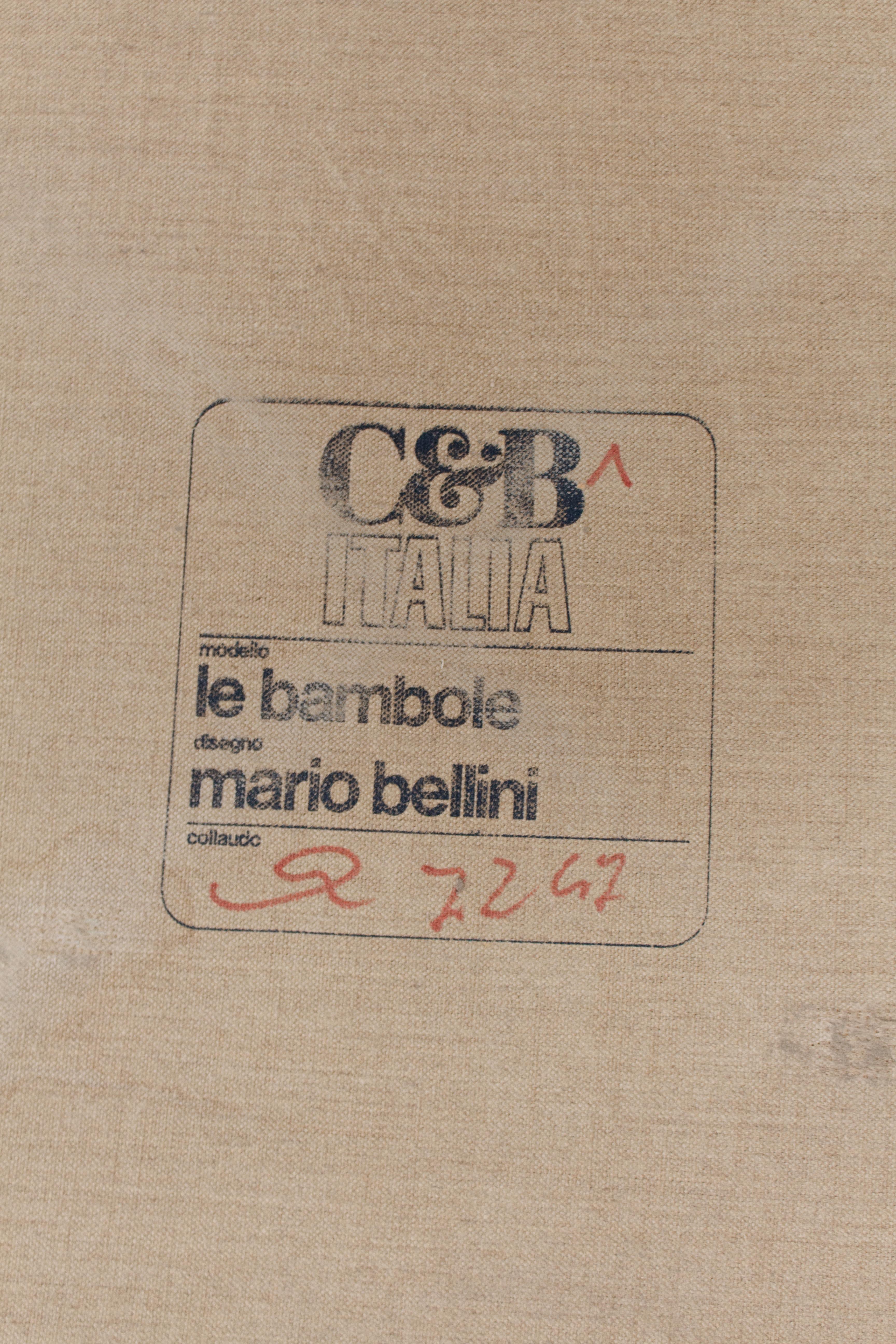 Mario Bellini “Le Bambole” Armchairs for B&B Italia, 1971, Set of 2 6