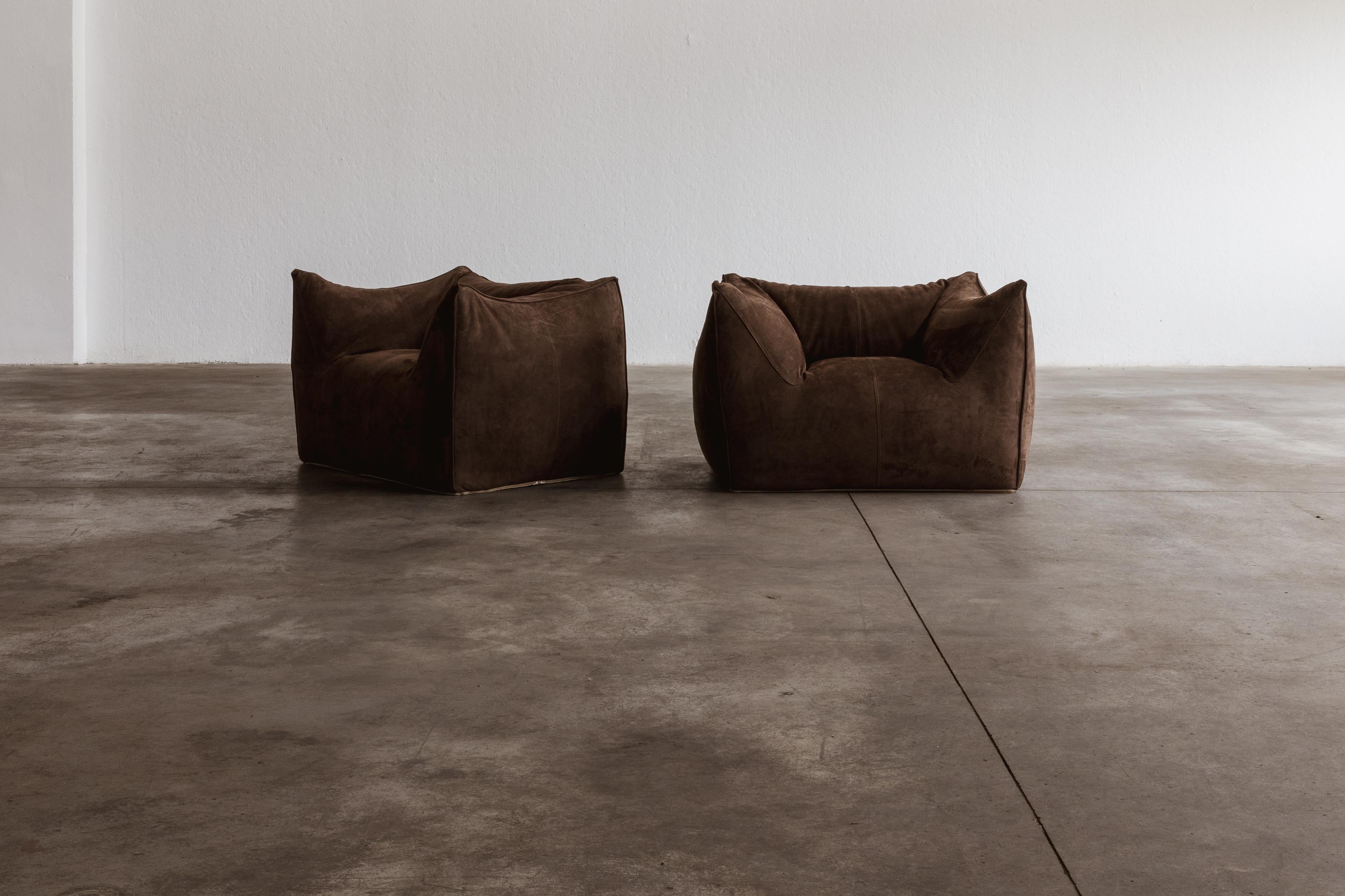 Mario Bellini Le Bambole Sessel für B&B Italia, Dunkelbraun, 1971, 2 Exemplare im Angebot 2