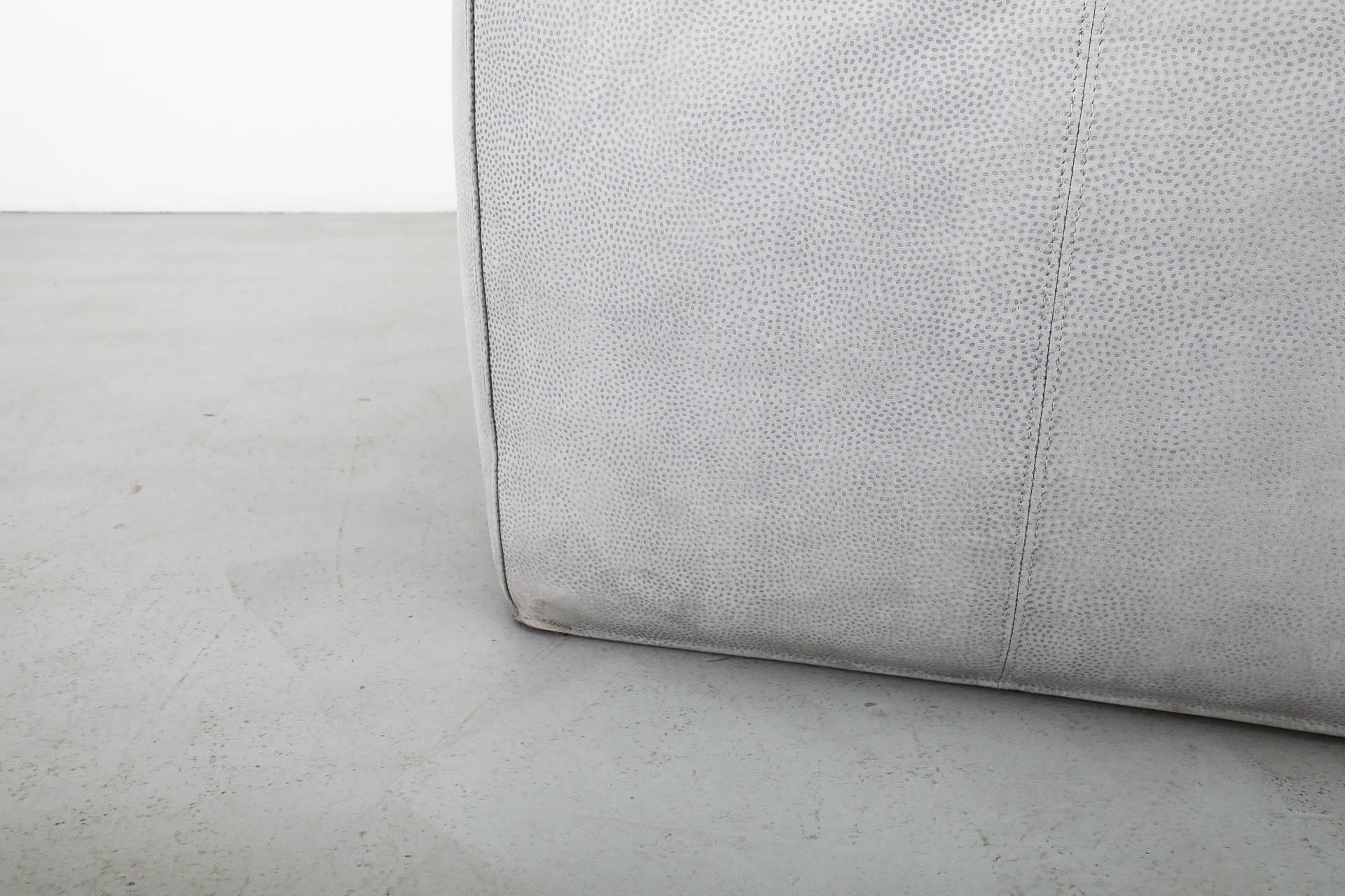 Mario Bellini ‘Le Bambole’ Blue-Grey Suede Loveseat for B&B Italia For Sale 10