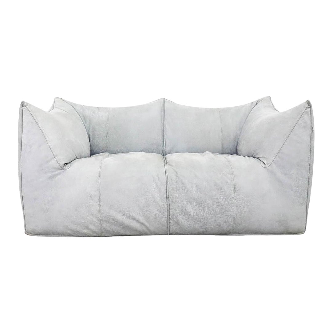 Mario Bellini ‘Le Bambole’ Blue-Grey Suede Loveseat for B&B Italia