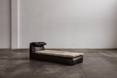Mario Bellini "Le Bambole" Daybed for B&B Italia, Black Leather, 1972