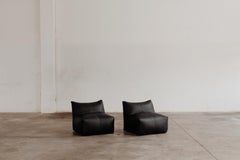 Mario Bellini “Le Bambole” Easy Chairs for B&B Italia, Black, 1971, Set of 2