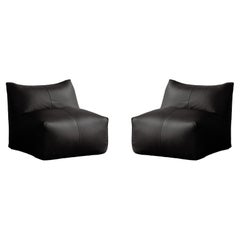 Mario Bellini “Le Bambole” Easy Chairs for B&B Italia, Black, 1971, Set of 2