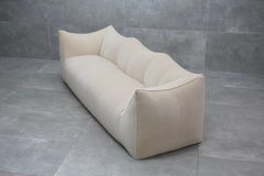 Mario Bellini "Le Bambole" for B&B Italia, ecru velvet three-seater sofa, 1970s