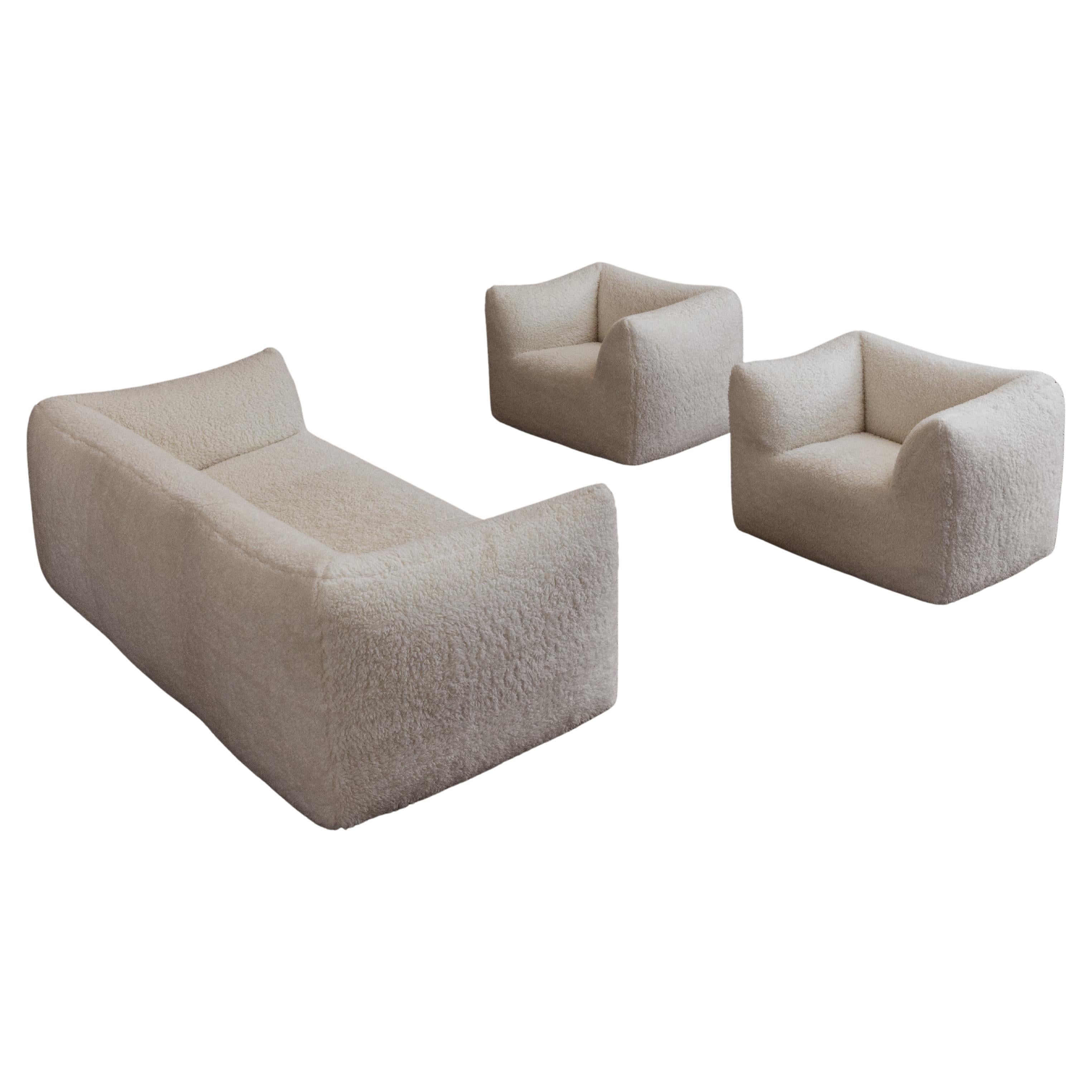 Ensemble de salon « Le Bambole » de Mario Bellini pour B&B Italia, 1971, ensemble de 3 pièces