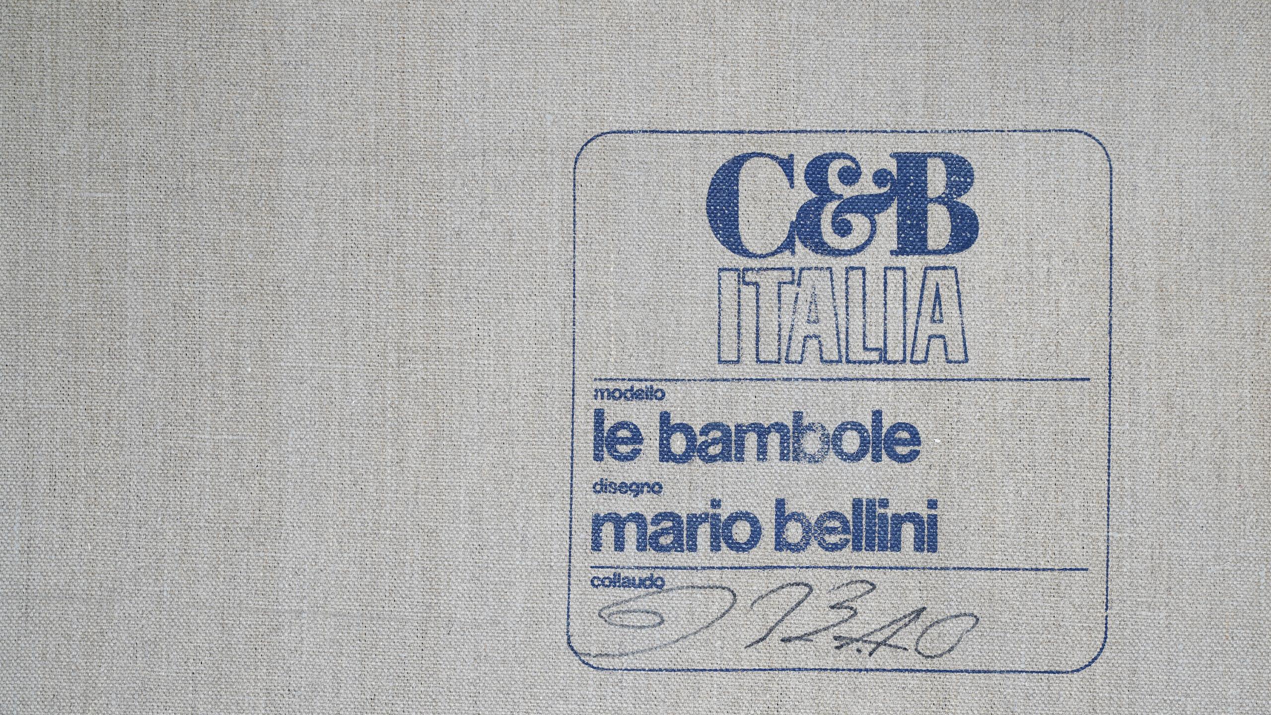 Mario Bellini, Le Bambole Lounge Chair, 1972 for C&B Italia Smooth Neckleather 4
