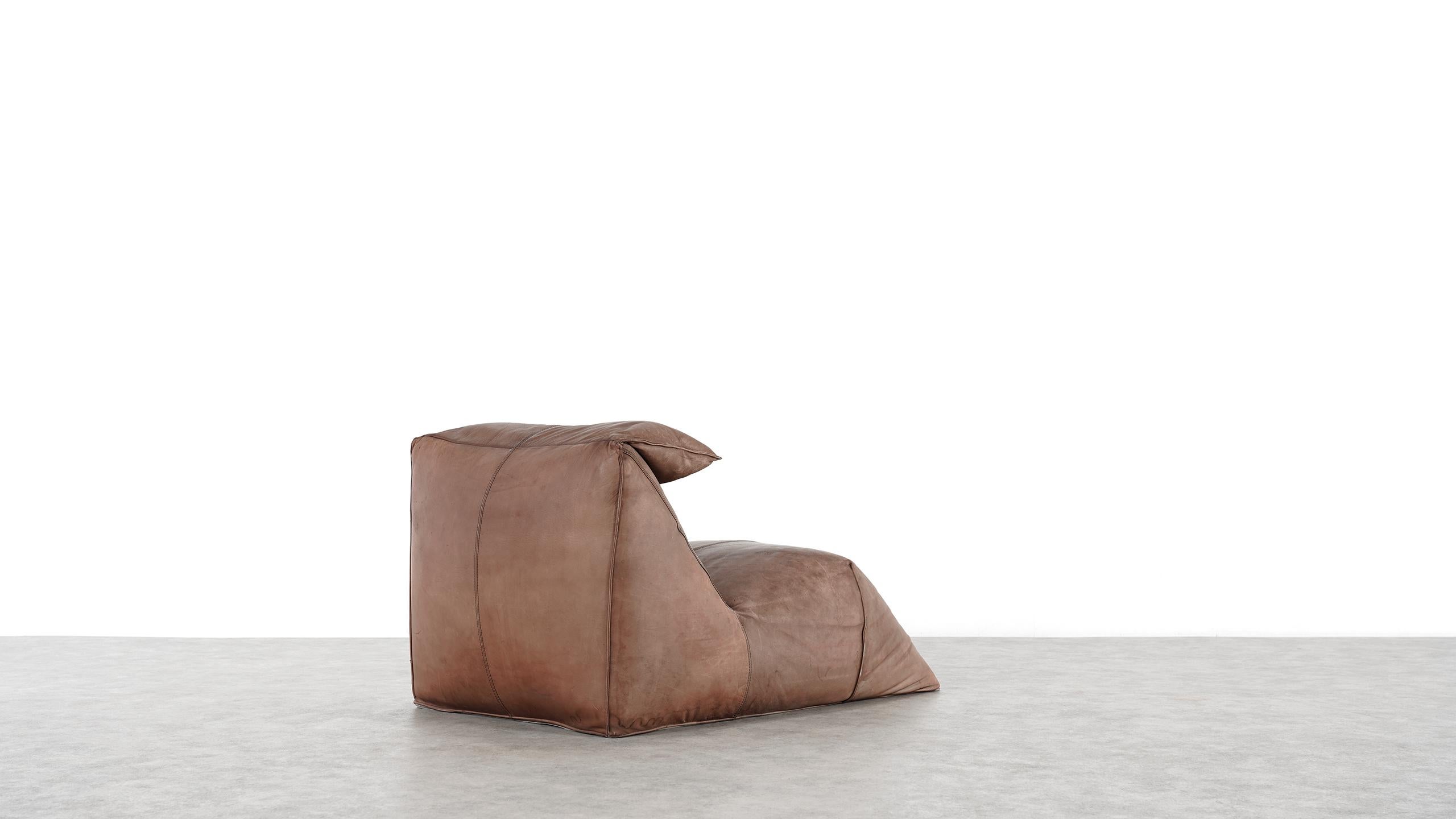 Mario Bellini:: Le Bambole Lounge Chair:: 1972 für C&B Italia Glattes Nackenleder 10