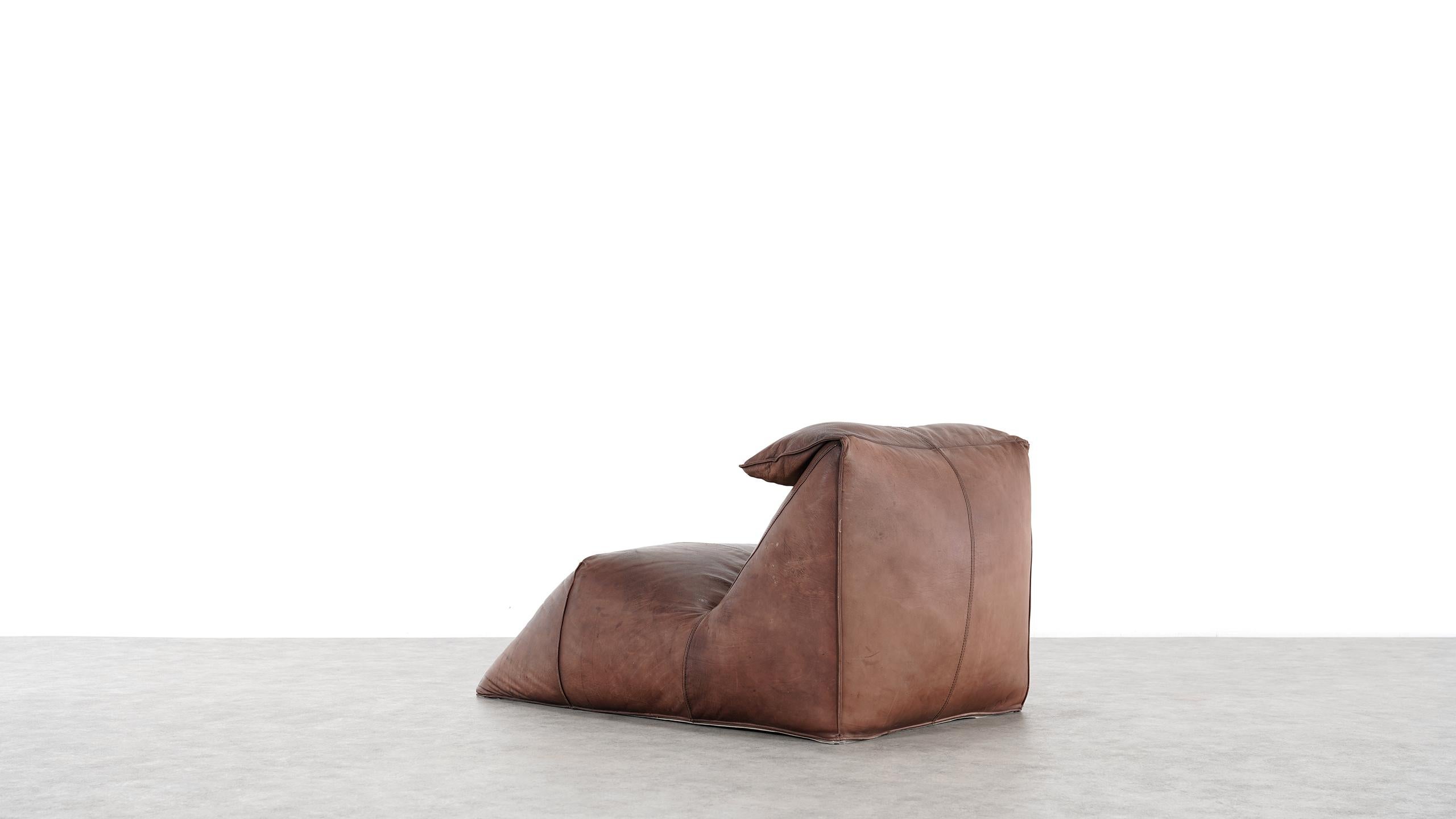 Mario Bellini:: Le Bambole Lounge Chair:: 1972 für C&B Italia Glattes Nackenleder (Ende des 20. Jahrhunderts)