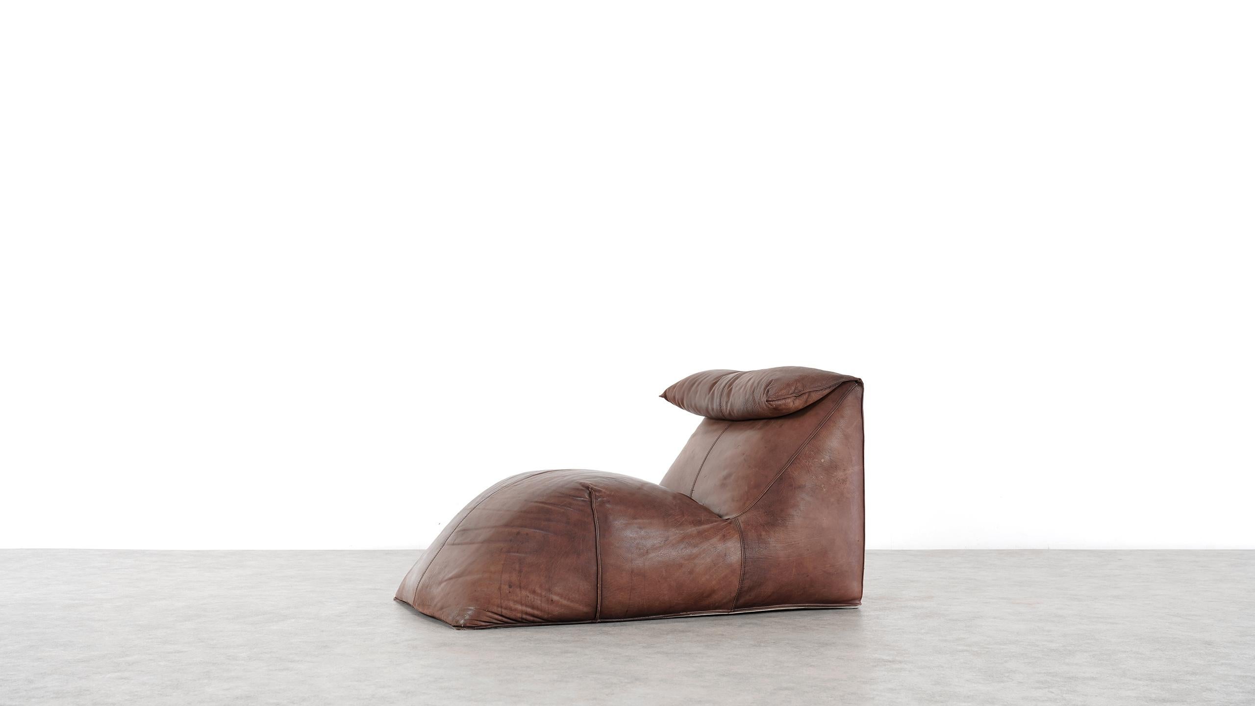 Mario Bellini:: Le Bambole Lounge Chair:: 1972 für C&B Italia Glattes Nackenleder (Leder)