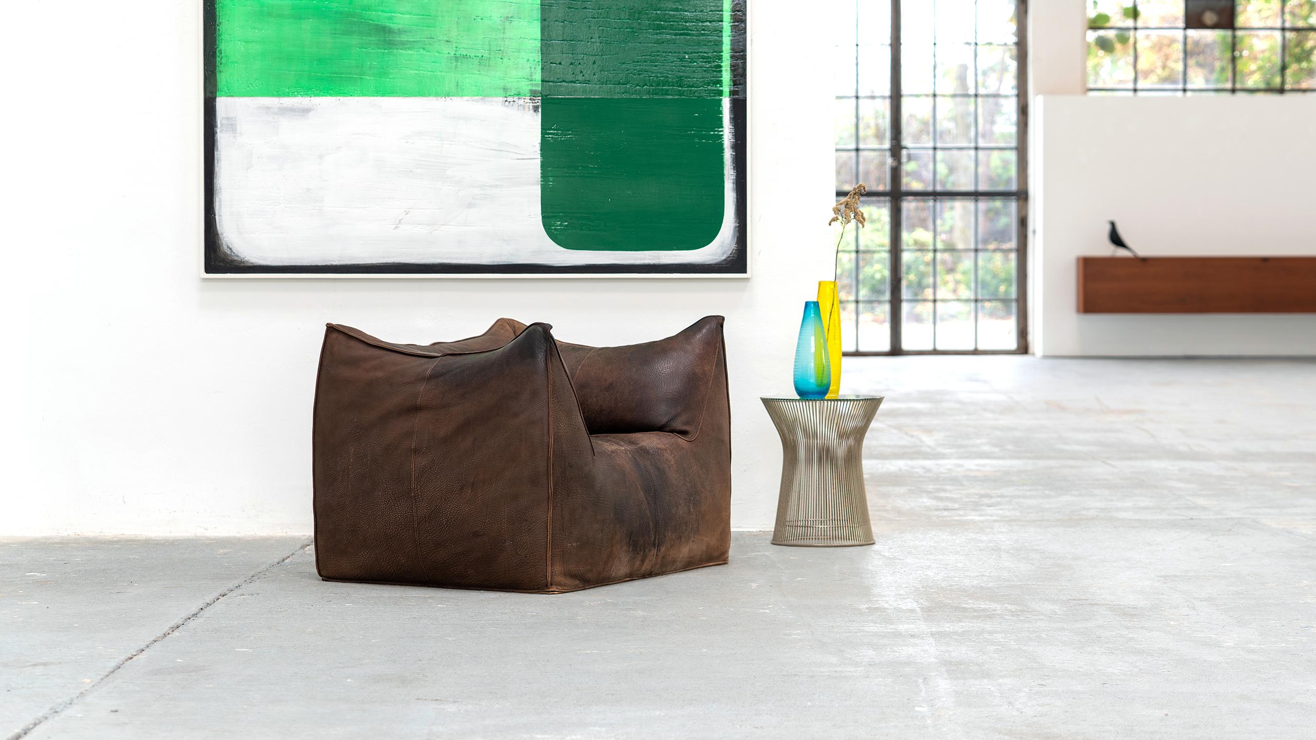 Mario Bellini, Le Bambole Lounge Chair, 1973 for B&B Italia in Neck Leather In Good Condition In Munster, NRW