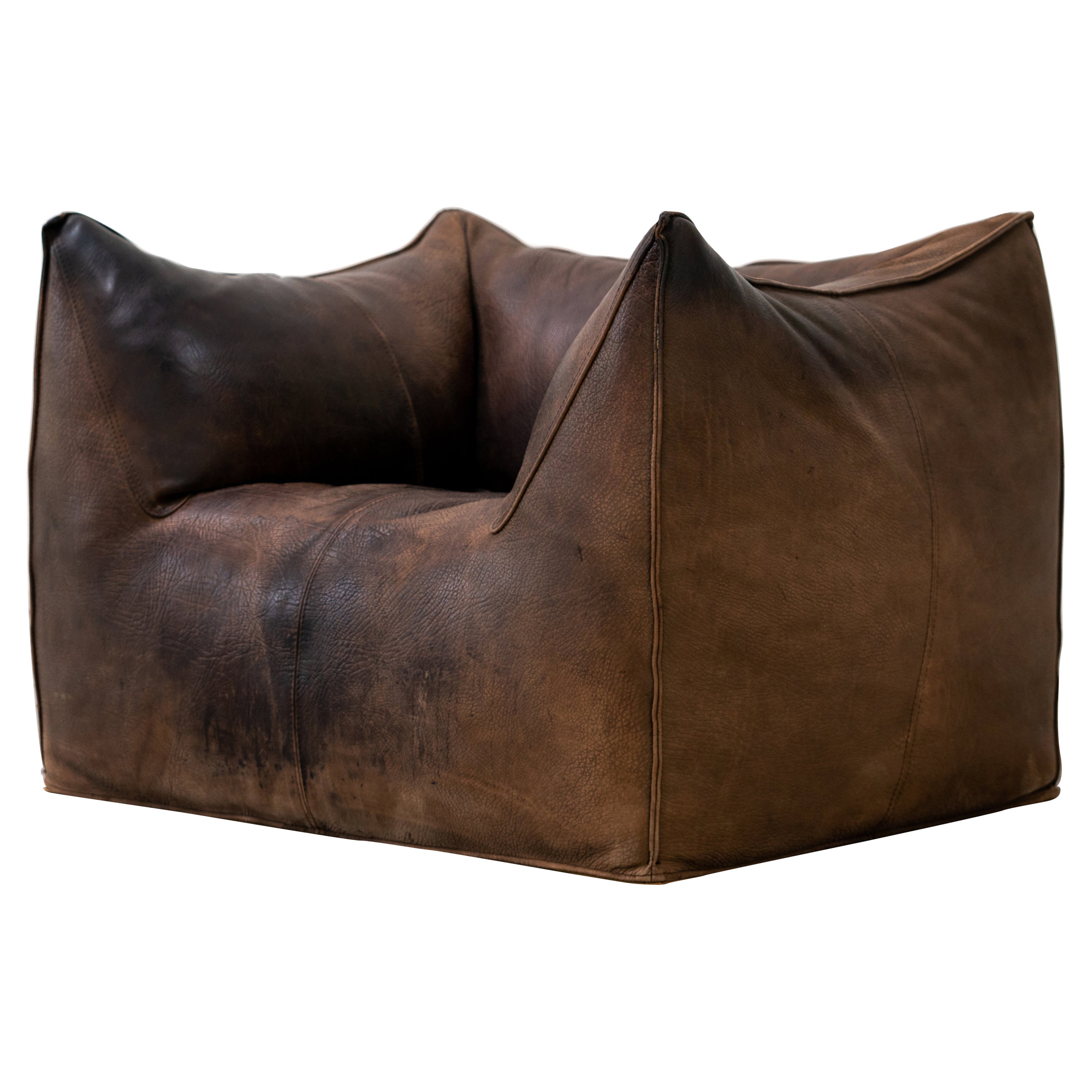 Mario Bellini, Le Bambole Lounge Chair, 1973 for B&B Italia in Neck Leather