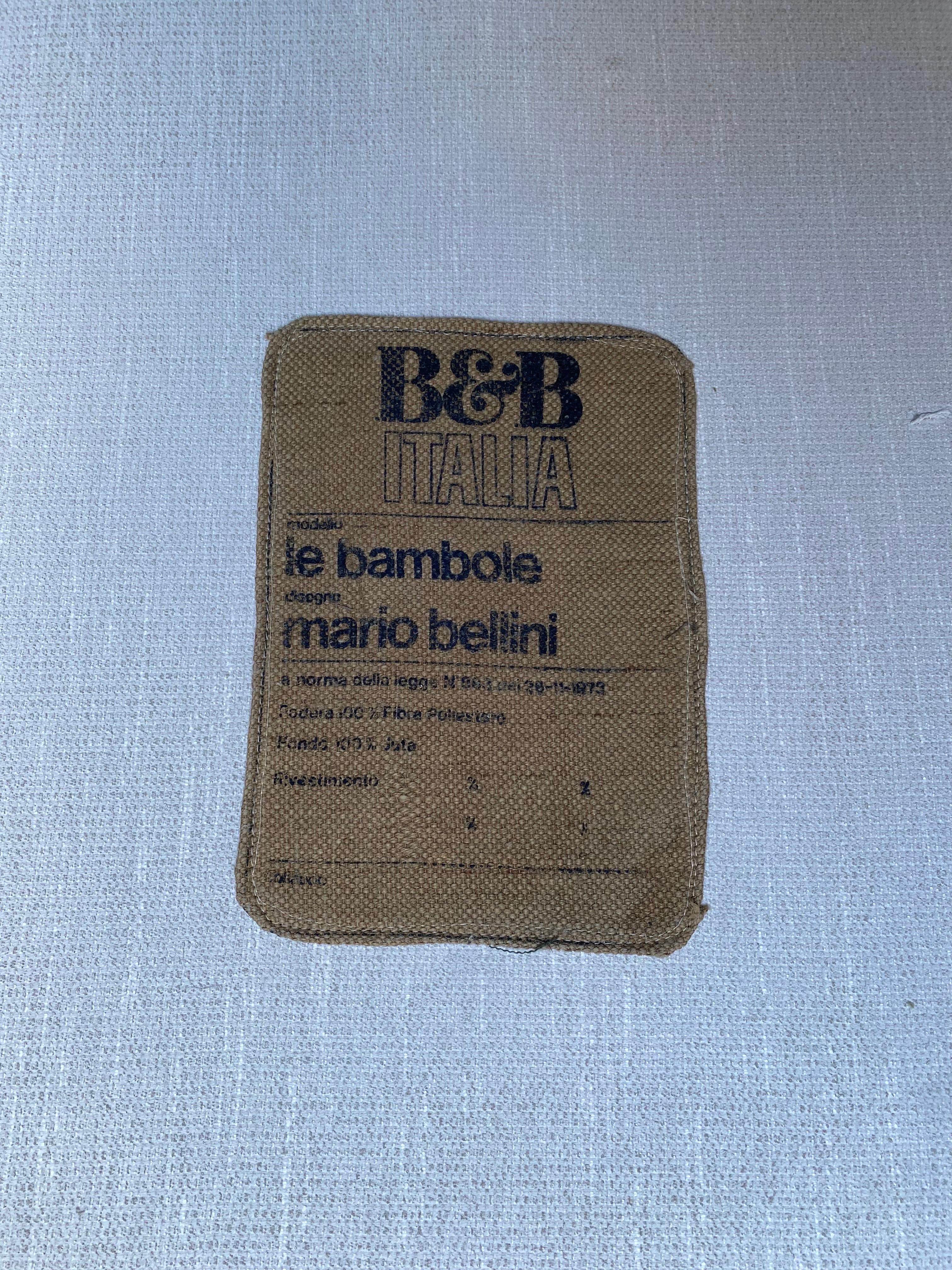 Mario Bellini Le Bambole Loungesessel und Ottomane, Paar, B&B Italia im Zustand „Gut“ im Angebot in Raleigh, NC