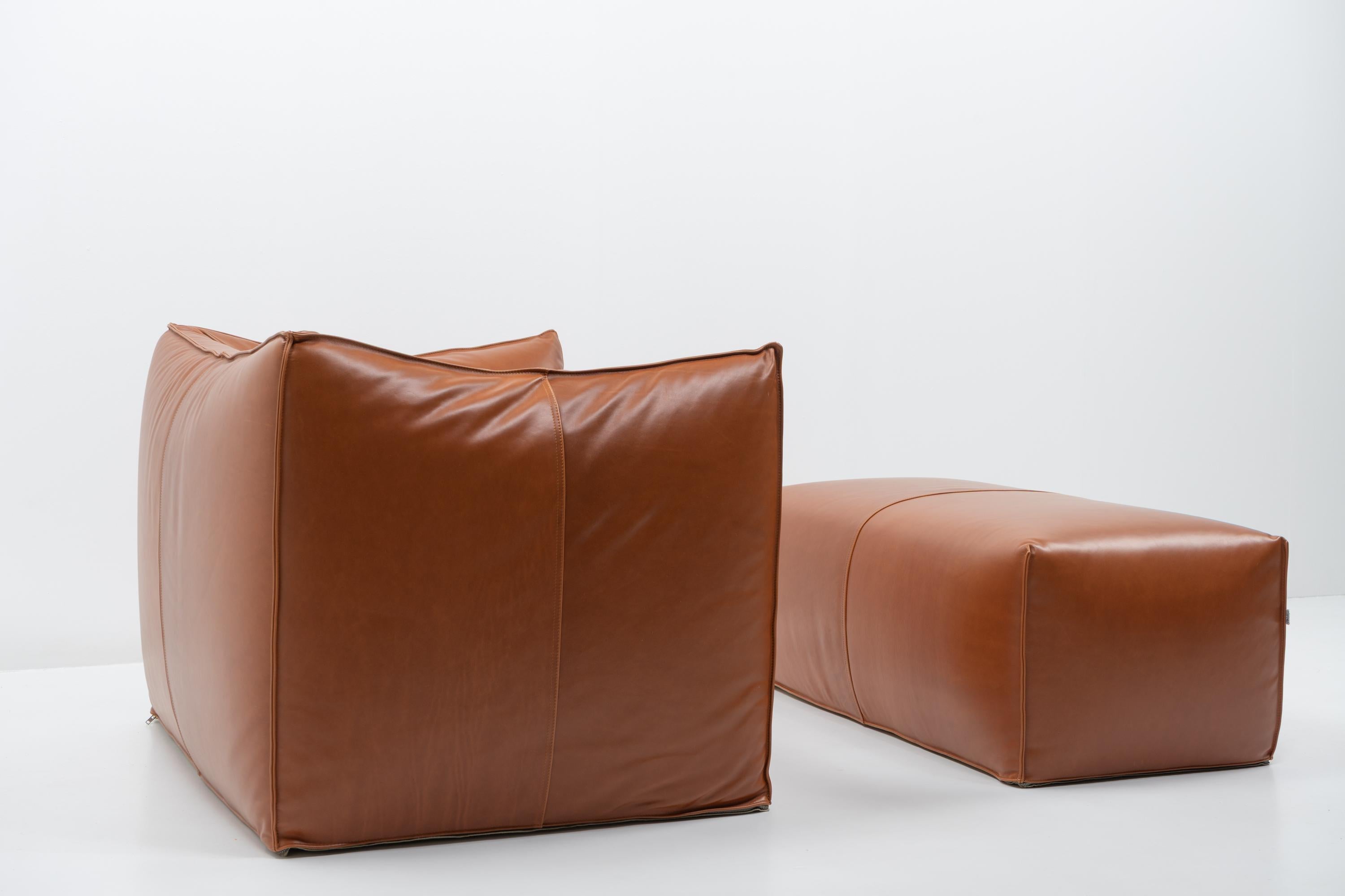 XXIe siècle et contemporain Mario Bellini, Le Bambole Lounge Chair & Ottoman for B&B Italia en vente