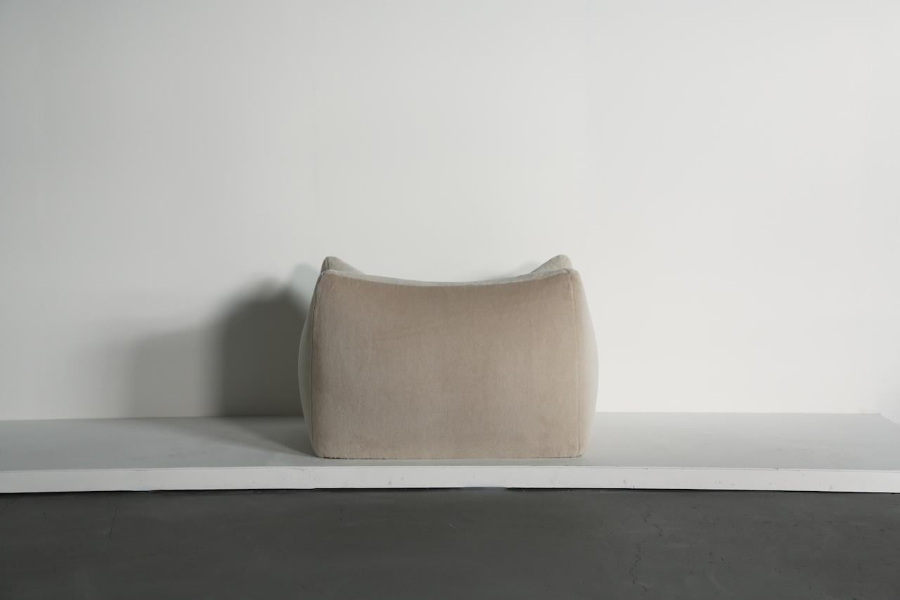 Mario Bellini Le Bambole Lounge Chair, tapissé en alpaga, B&B Italia, 1970 en vente 3
