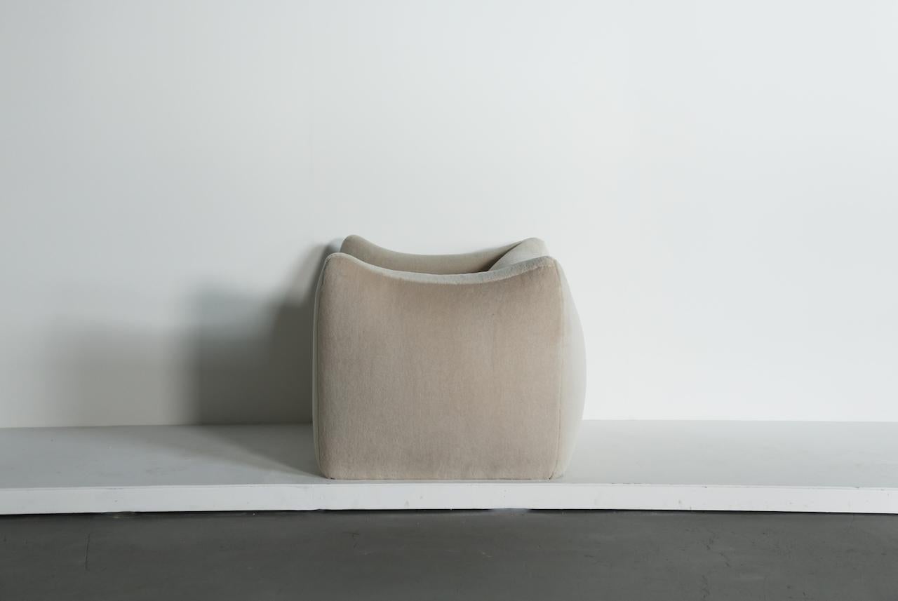 Mario Bellini Le Bambole Lounge Chair, tapissé en alpaga, B&B Italia, 1970 en vente 6