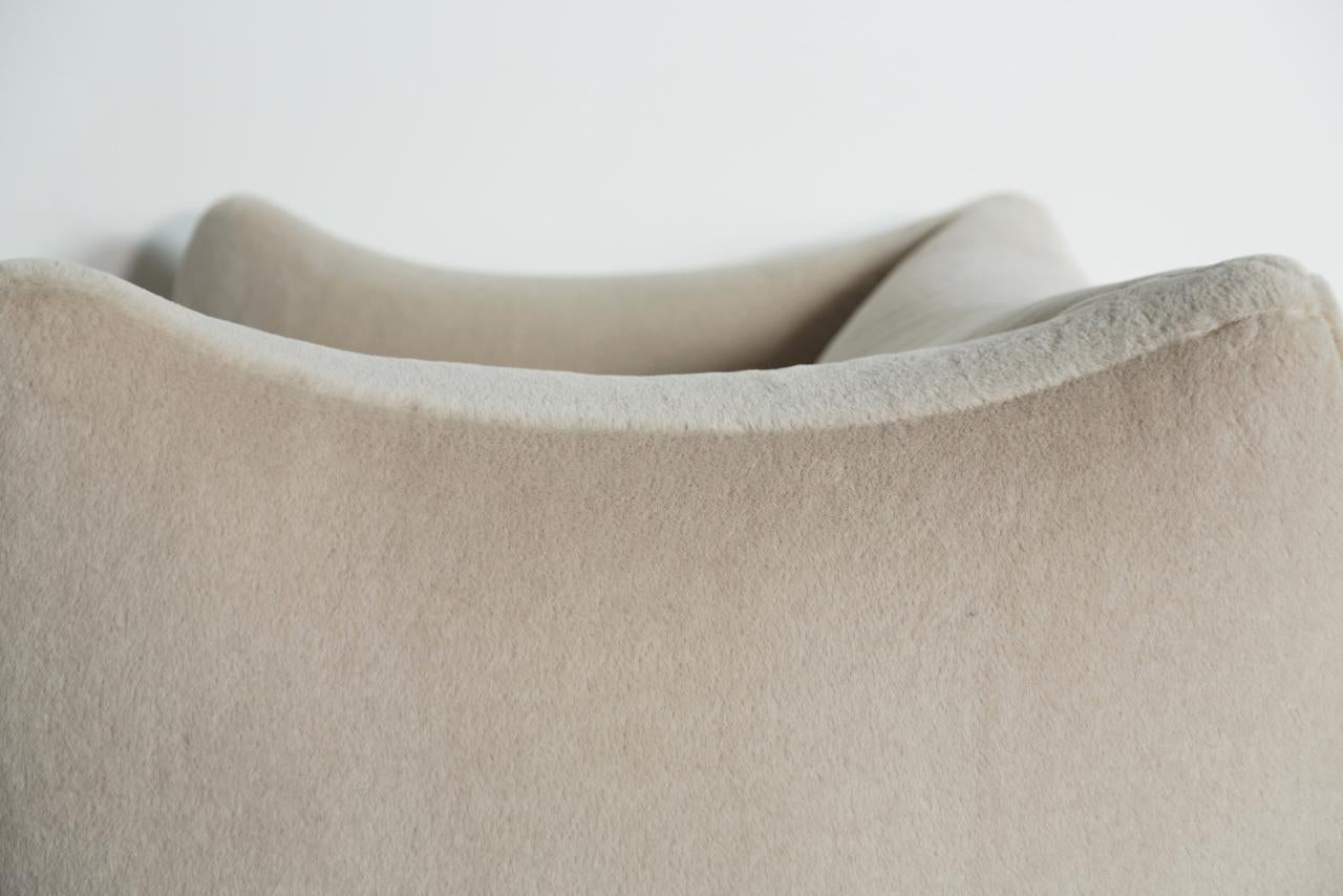 Mario Bellini Le Bambole Lounge Chair, tapissé en alpaga, B&B Italia, 1970 Bon état - En vente à LEWES, GB