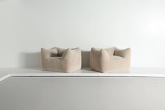 Mario Bellini Le Bambole Lounge Chairs, Upholstered in Alpaca, B&B Italia, 1970s
