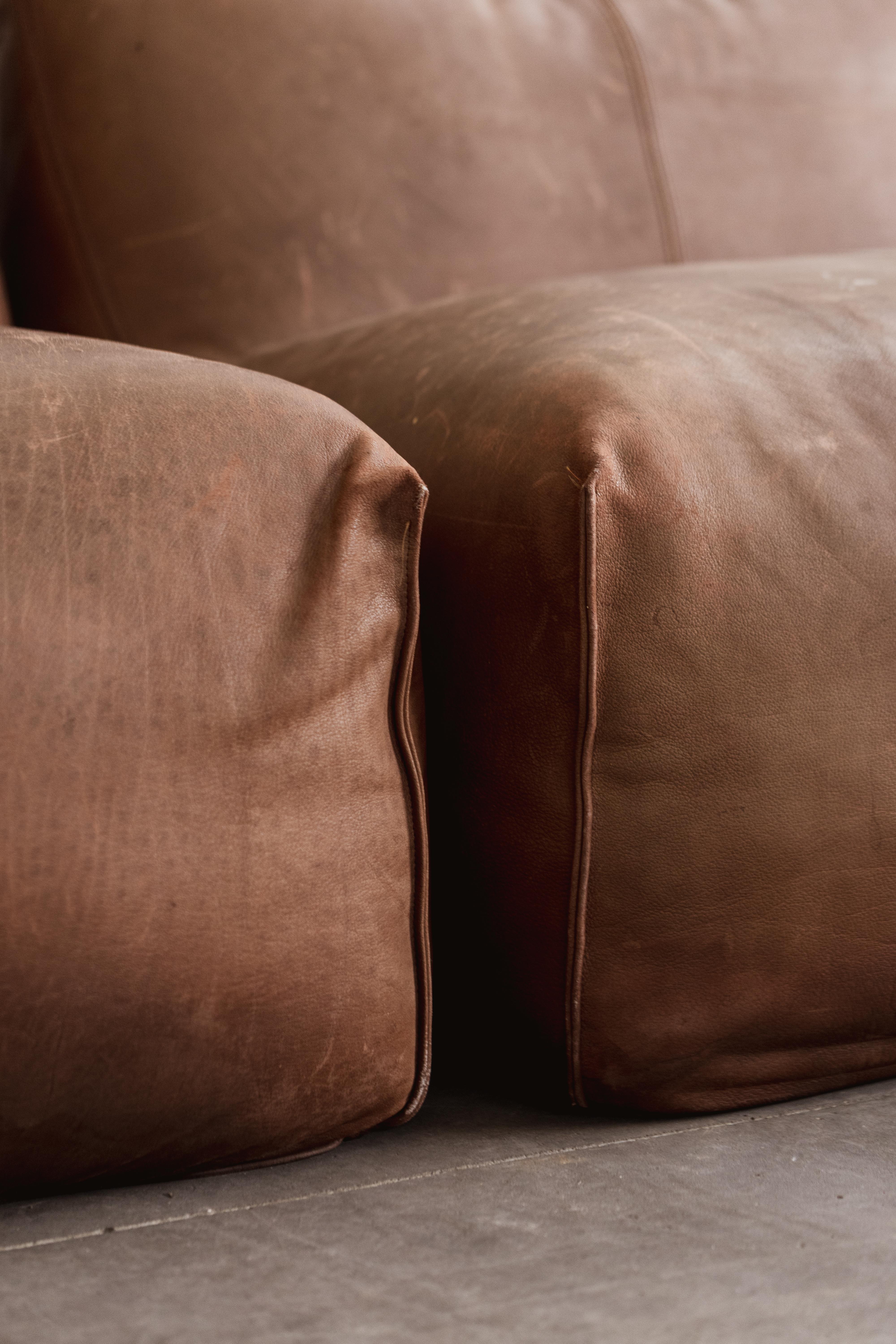 Mario Bellini Le Bambole Modular Set for B&B Italia, Leather, 1971, Set of 5 Bon état - En vente à Lonigo, Veneto
