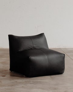 Mario Bellini “Le Bambole” Easy Chair for B&B Italia, Black Leather, 1971