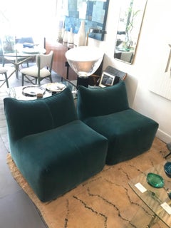 Mario Bellini 'Le Bambole' Modular Sofa ‘Six Parts’ in Dark Teal Velvet, Italy
