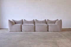 Sofá modular Le Bambole de Mario Bellini, tapizado en alpaca, B&B Italia, años 70