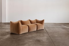 Sofá "Le Bambole" de Mario Bellini para B&B Italia, terciopelo camel, 1971, set de 4 piezas