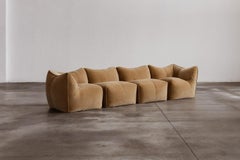 Mario Bellini “Le Bambole” Sofa for B&B Italia, Camel Velvet, 1971, Set of 4