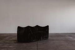 Mario Bellini "Le Bambole" Sofa for B&B Italia, Black Lapin Fur, 1971