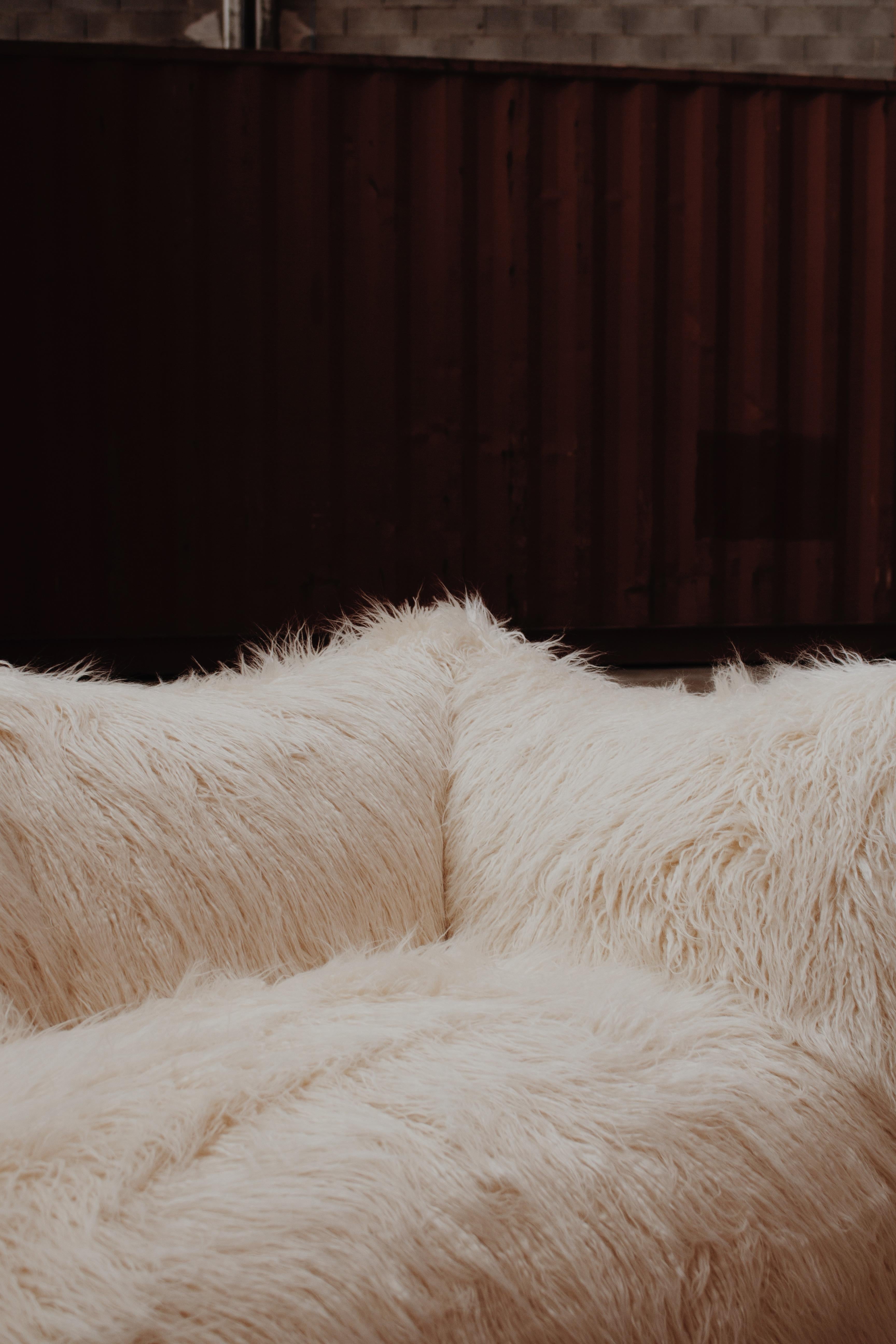 Canapé « Le Bambole » de Mario Bellini pour B&B Italia, Faux-Fur, 1971 6