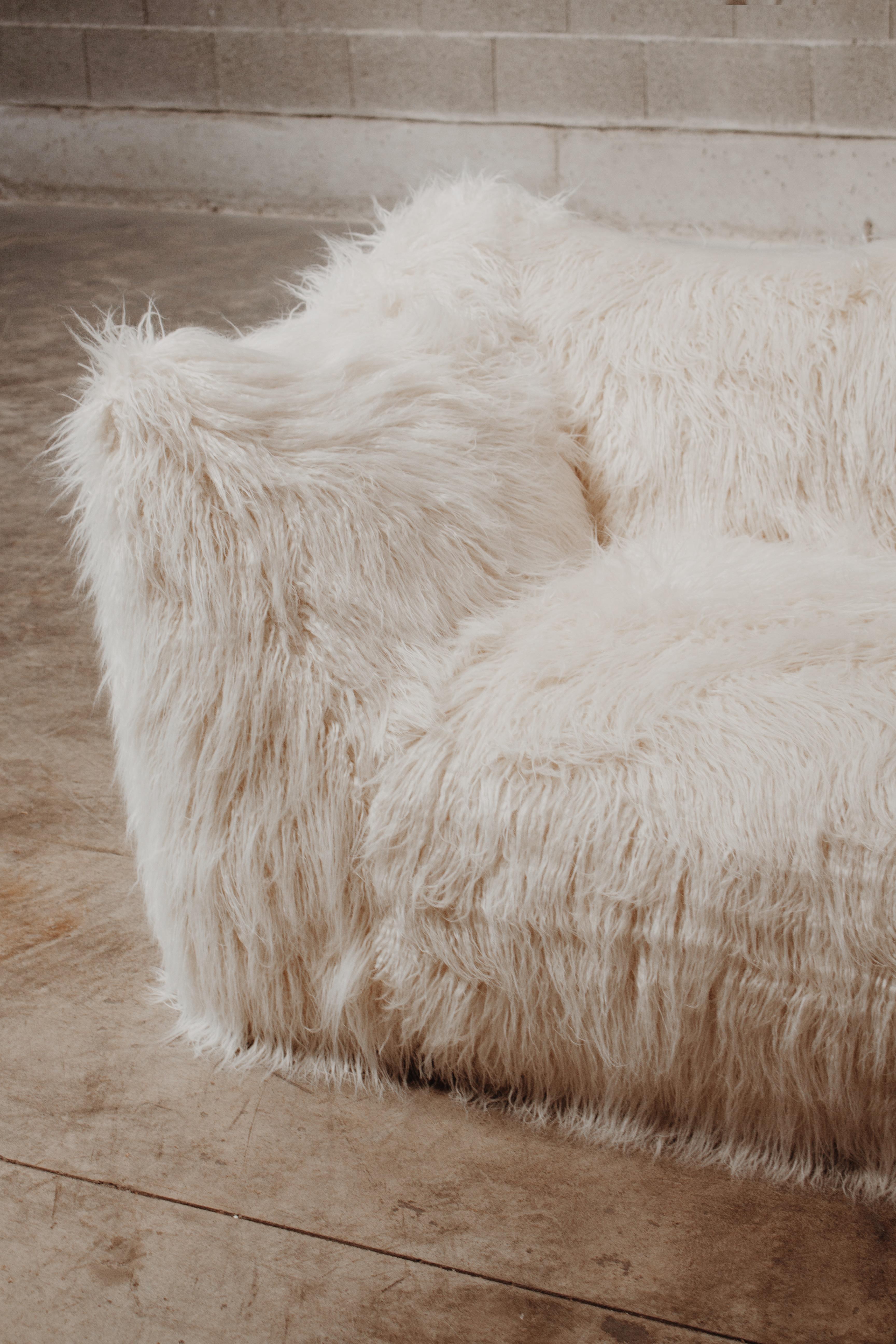 Canapé « Le Bambole » de Mario Bellini pour B&B Italia, Faux-Fur, 1971 4