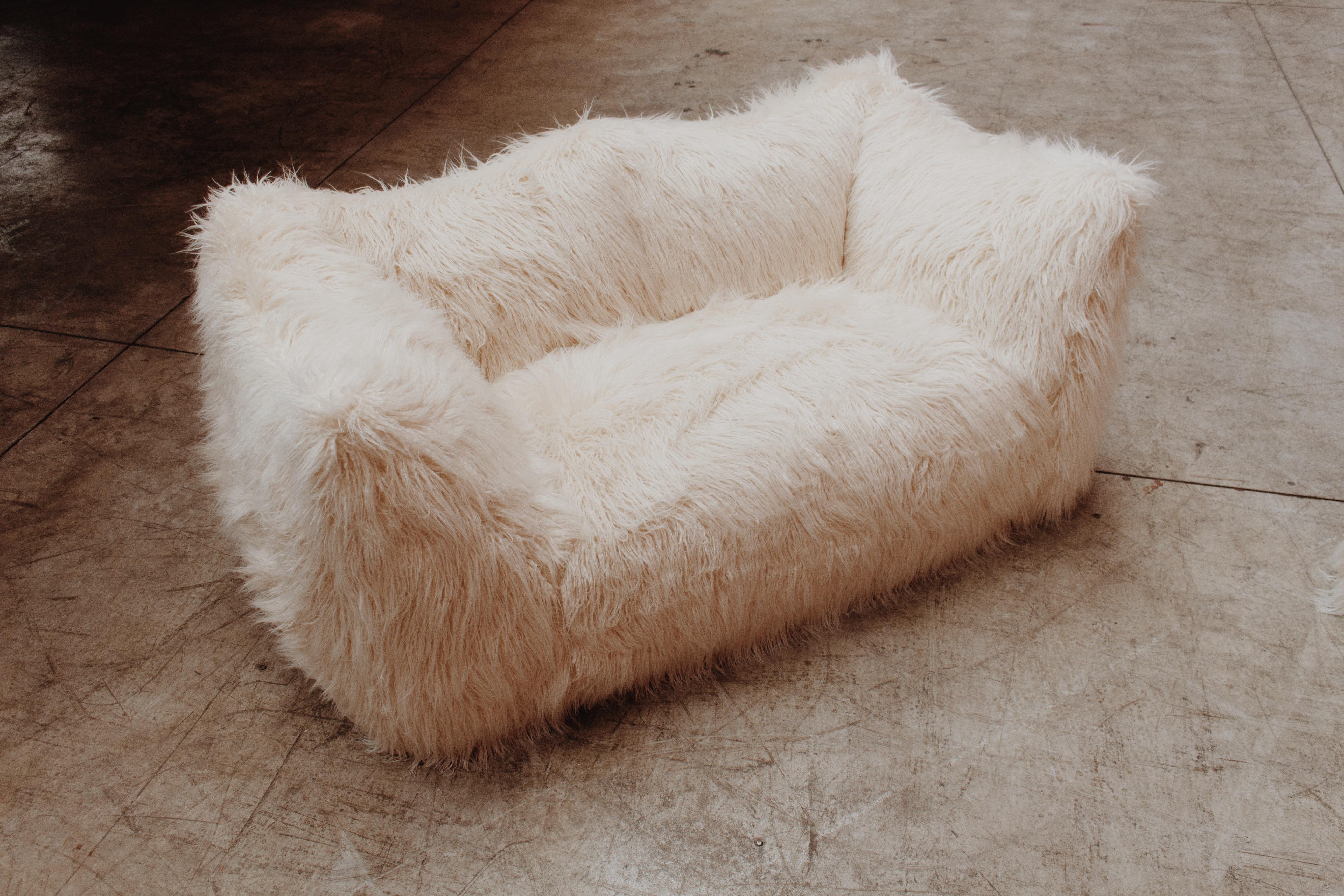 Canapé « Le Bambole » de Mario Bellini pour B&B Italia, Faux-Fur, 1971 3