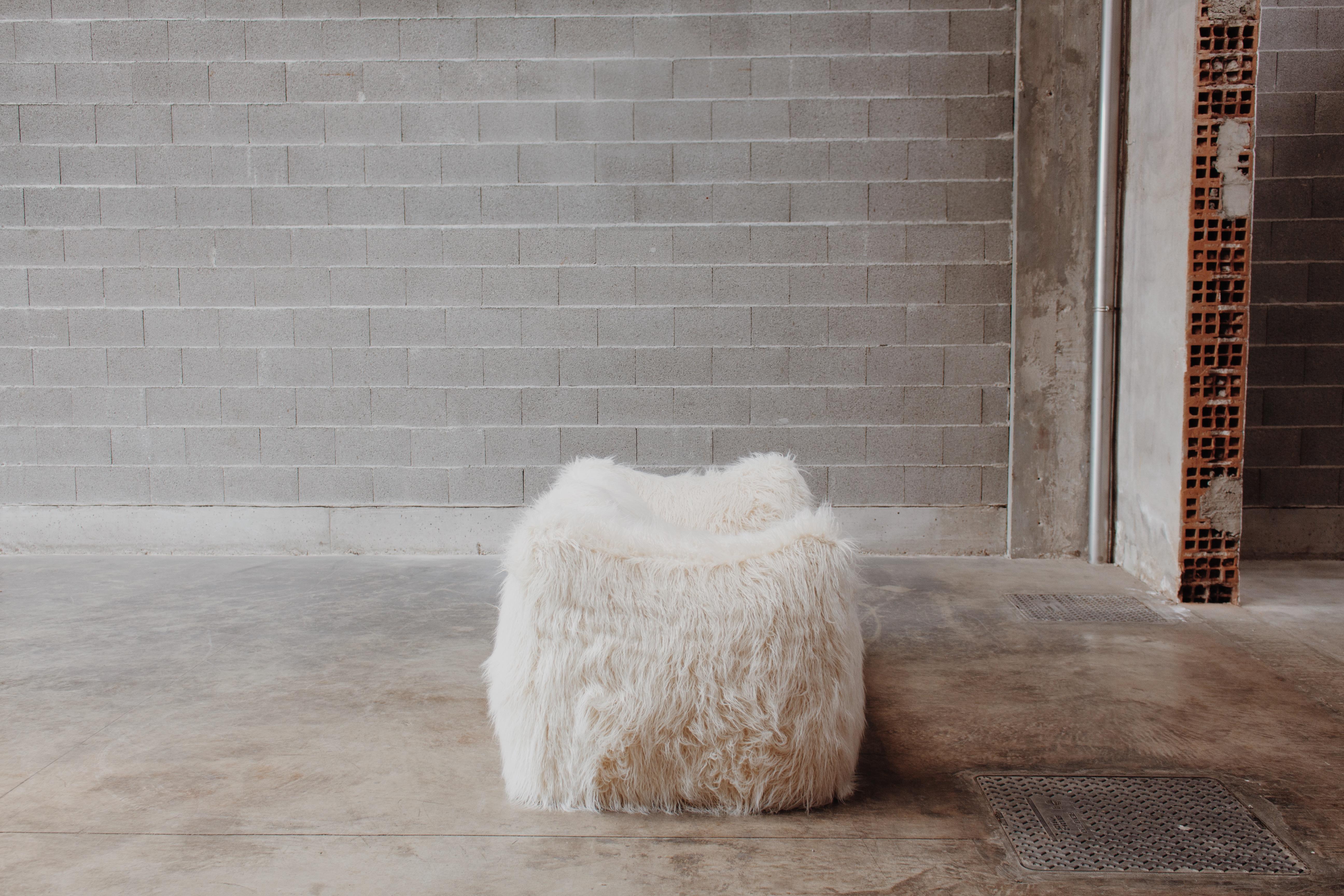 Fin du 20e siècle Canapé « Le Bambole » de Mario Bellini pour B&B Italia, Faux-Fur, 1971