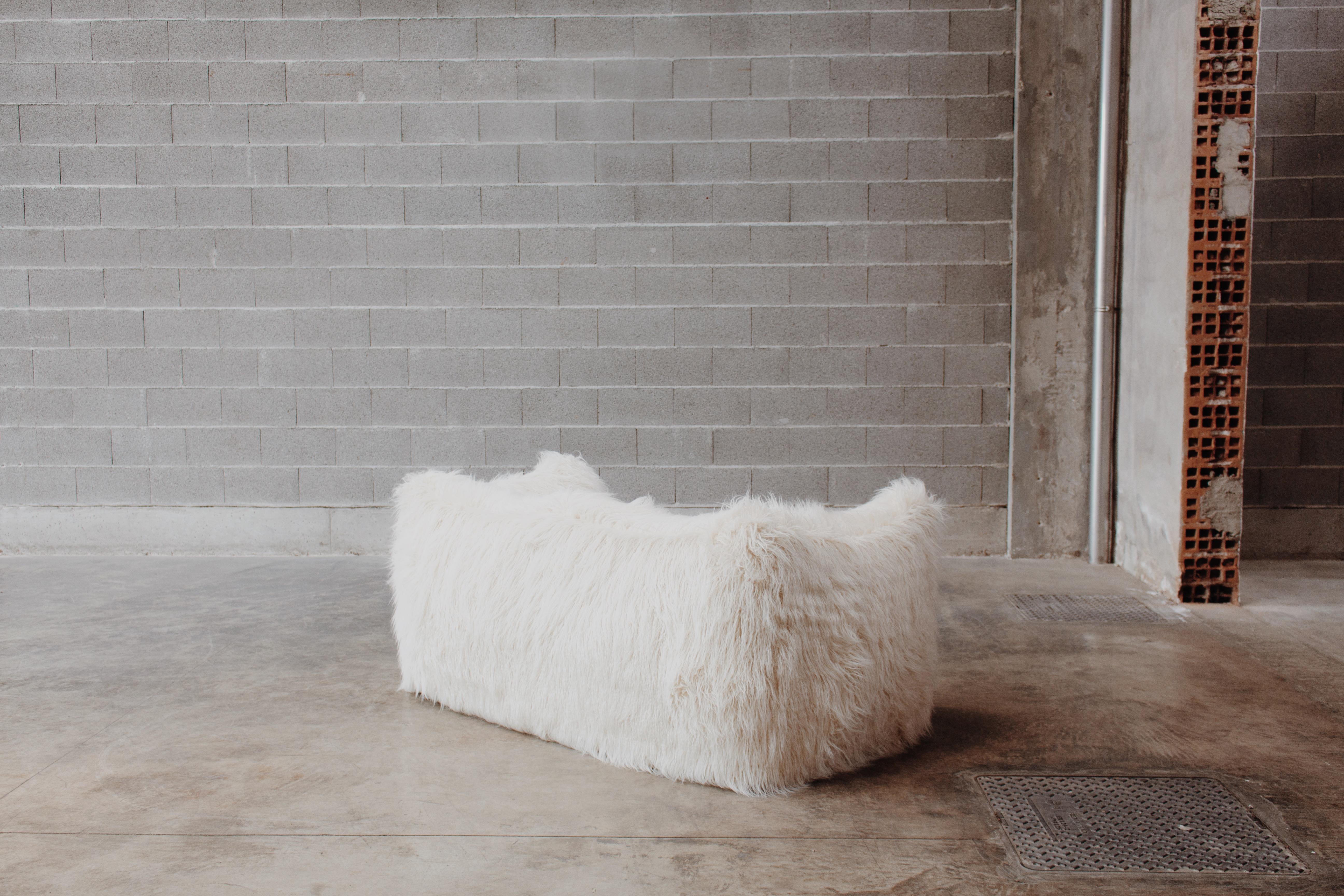 Canapé « Le Bambole » de Mario Bellini pour B&B Italia, Faux-Fur, 1971 1