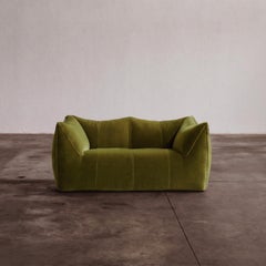Mario Bellini "Le Bambole" Sofa für B&B Italia, olivgrüner Samt, 1971