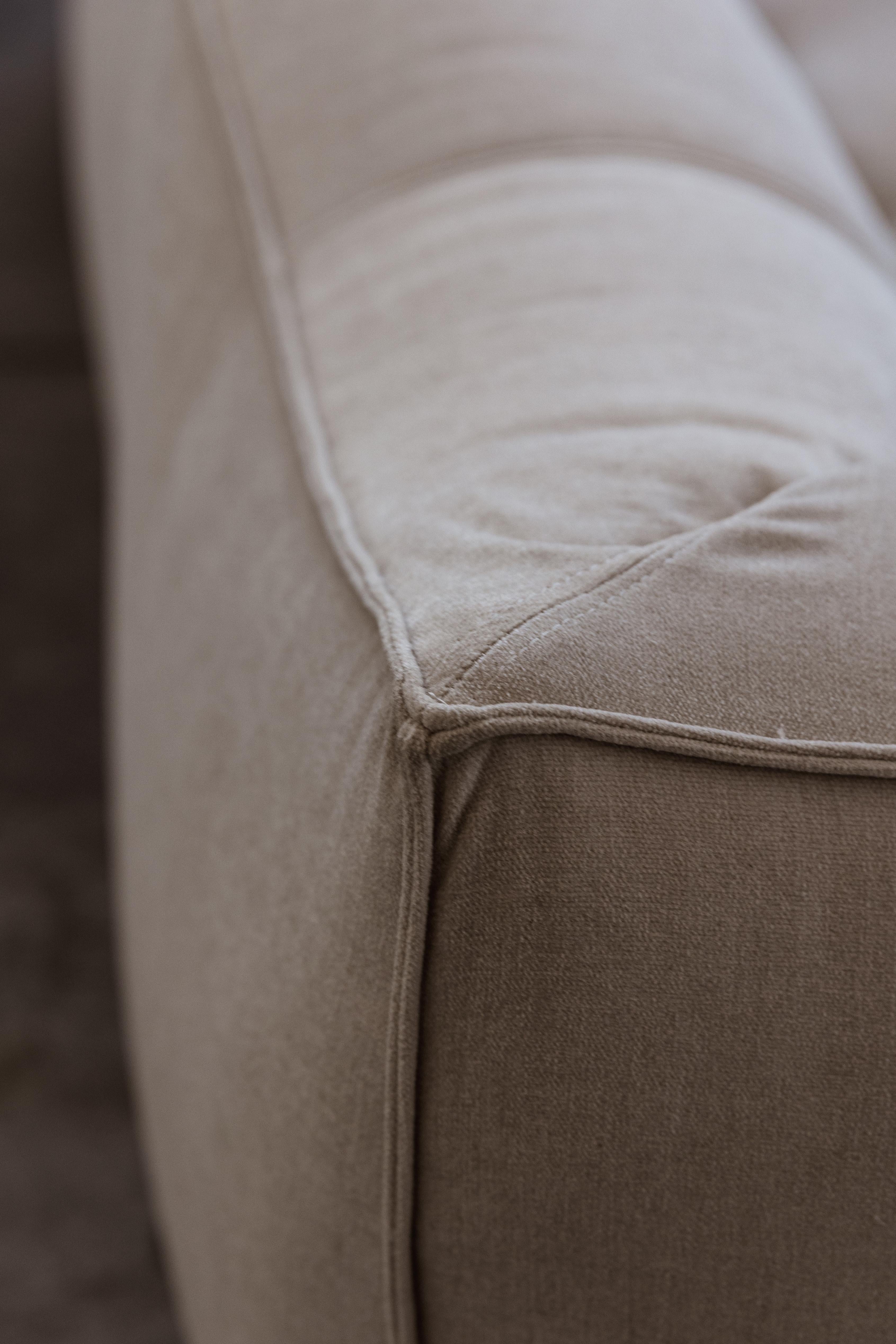 Mario Bellini „Le Bambole“ Sofa für Cassina, elfenbeinfarben Chenille, 1972 im Angebot 4