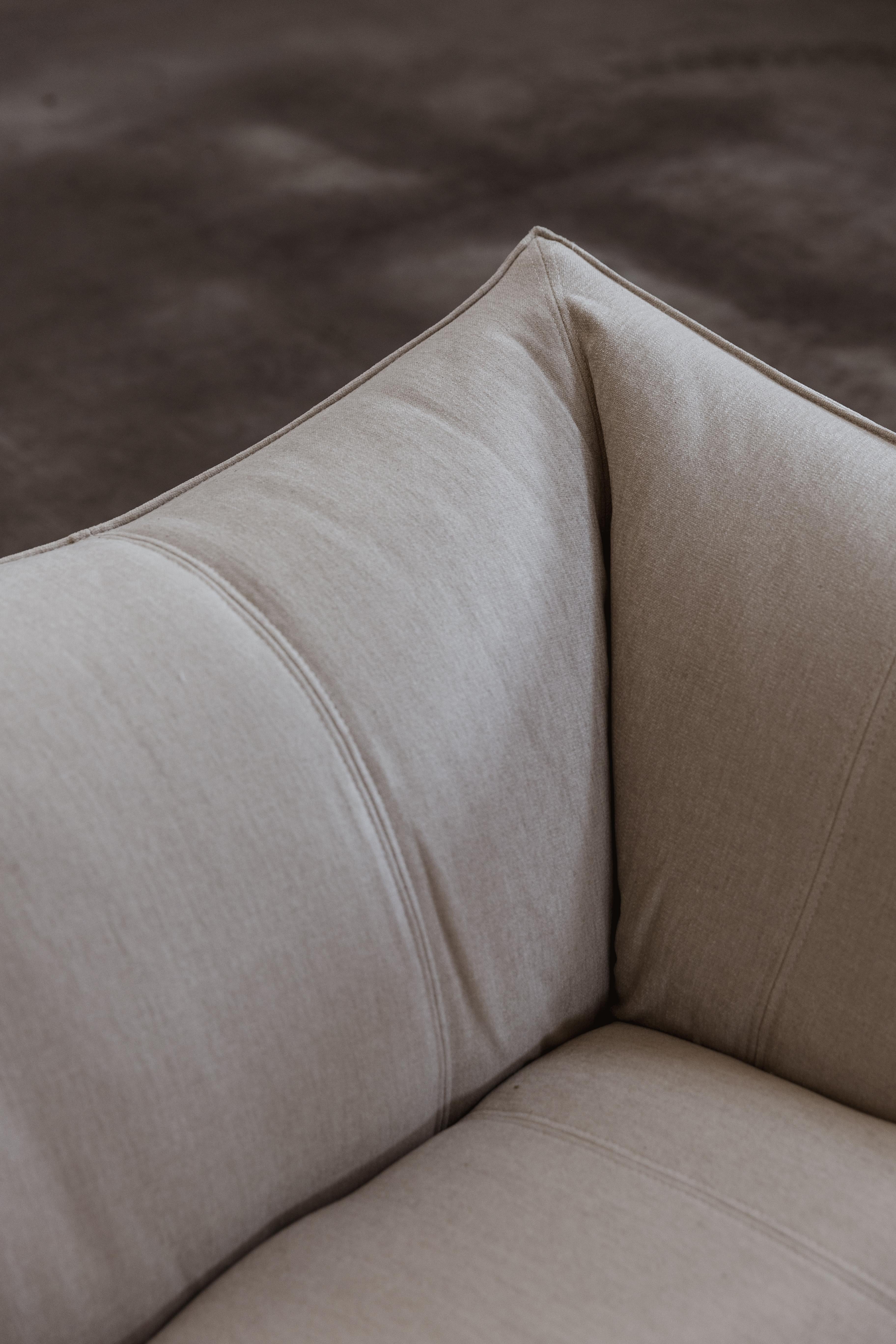 Mario Bellini „Le Bambole“ Sofa für Cassina, elfenbeinfarben Chenille, 1972 im Angebot 2