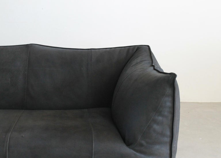 Italian Mario Bellini Le Bambole Sofa in Black Leather B&B Italia 1972 For Sale