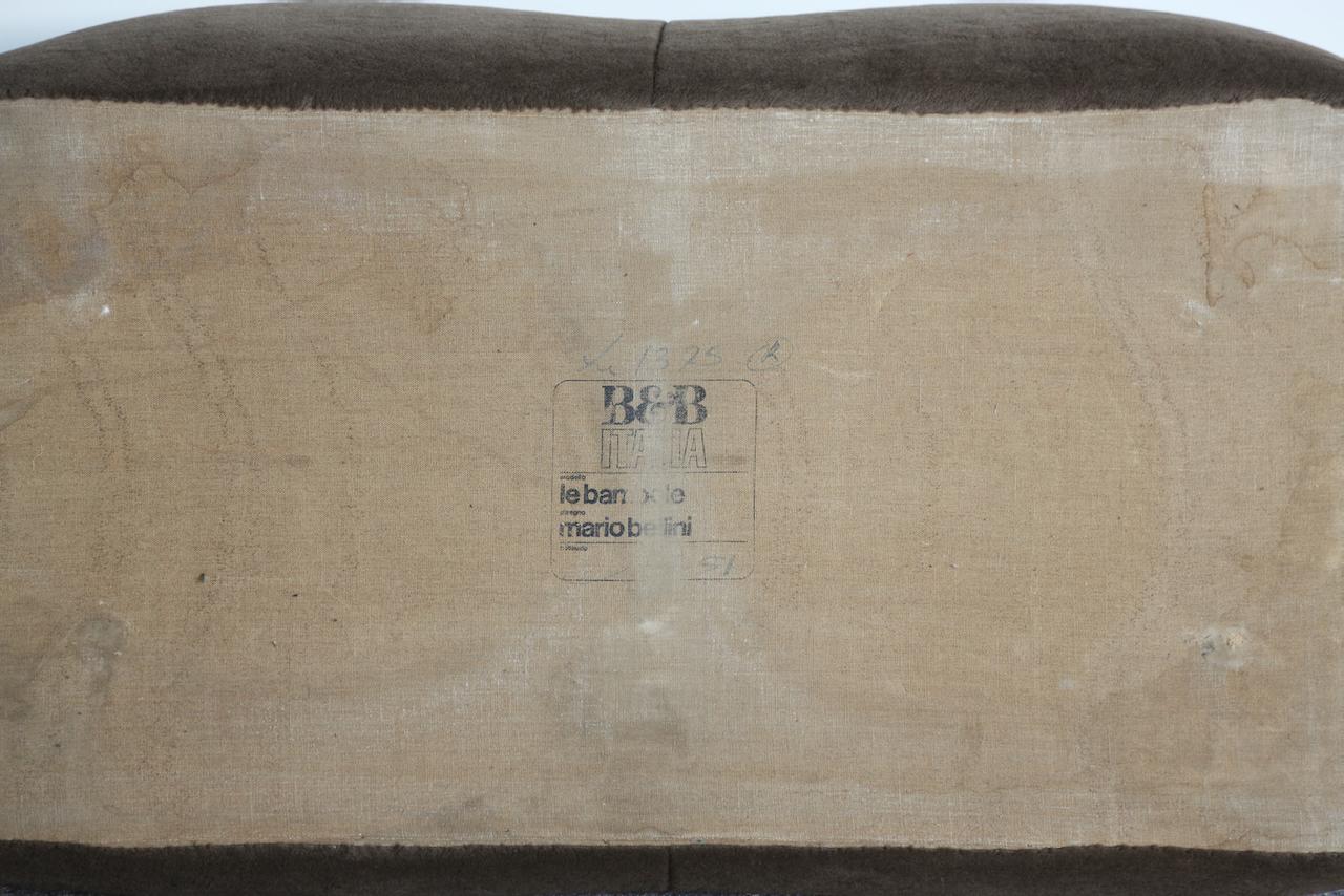 Sofá Le Bambole de Mario Bellini, tapizado en alpaca, B&B Italia, años 70 en venta 6
