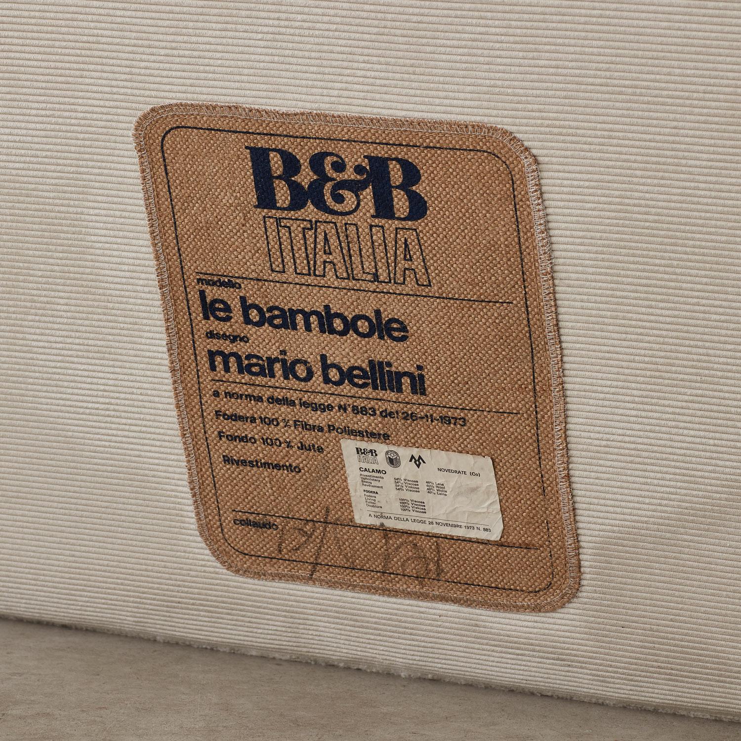 Mario Bellini 'Le Bambole' three seater sofa for B&B Italia - Italy, 1973 7
