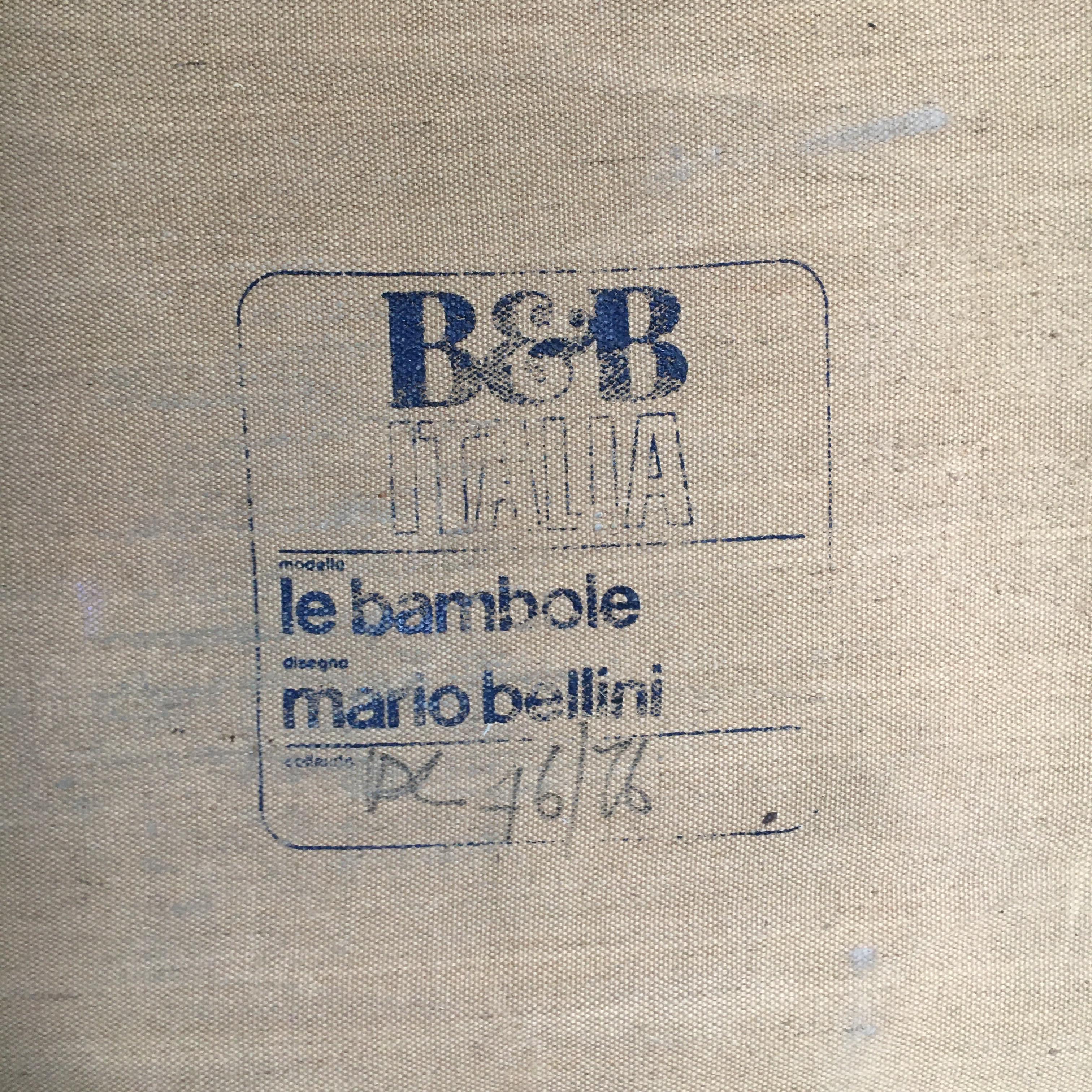 Mario Bellini 'Le Bambole' Two Modular Elements, Pair of Lounge Chairs, Italy 8