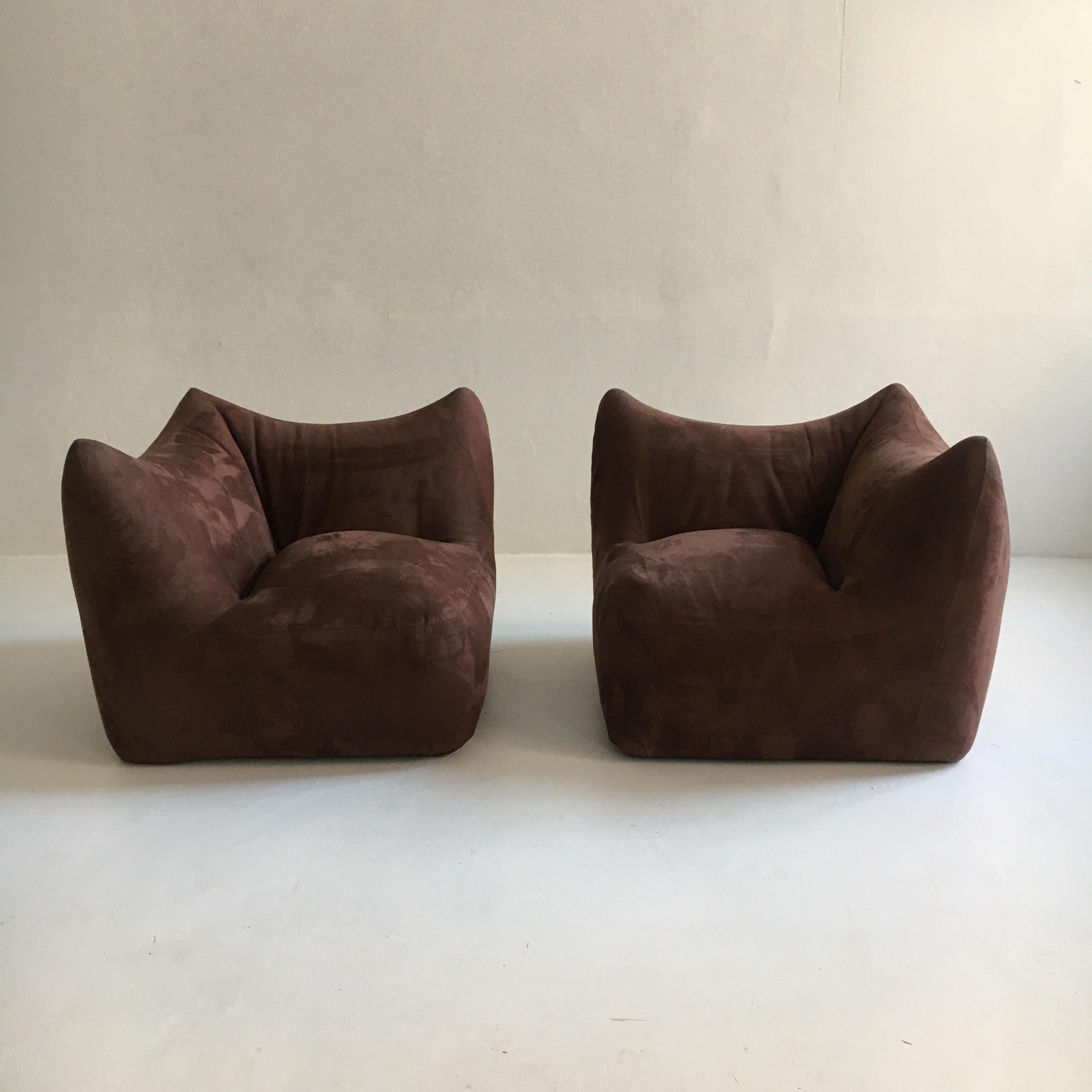 Italian Mario Bellini 'Le Bambole' Two Modular Elements, Pair of Lounge Chairs, Italy