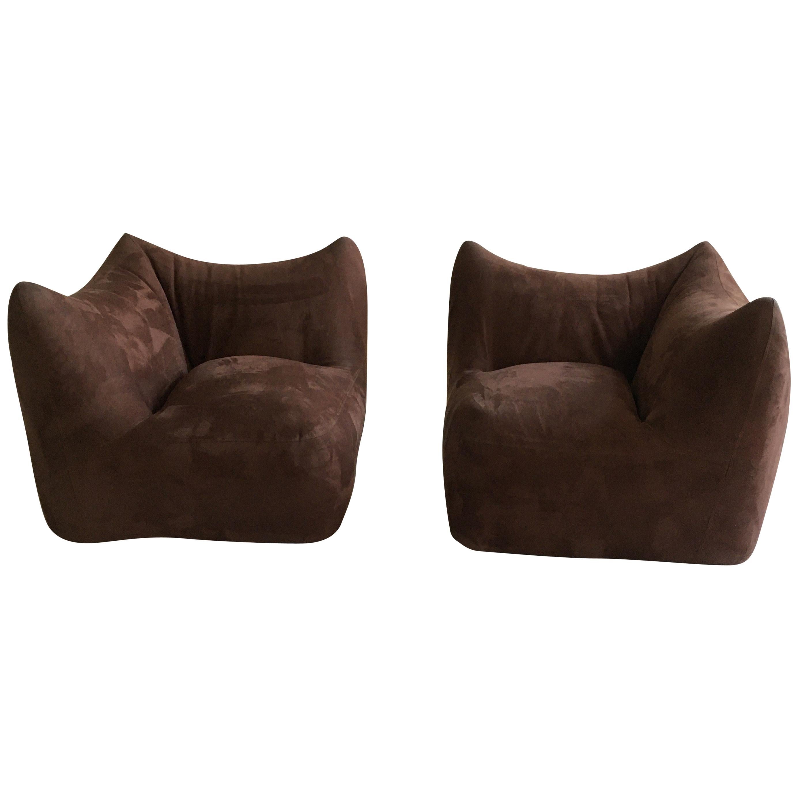Mario Bellini 'Le Bambole' Two Modular Elements, Pair of Lounge Chairs, Italy