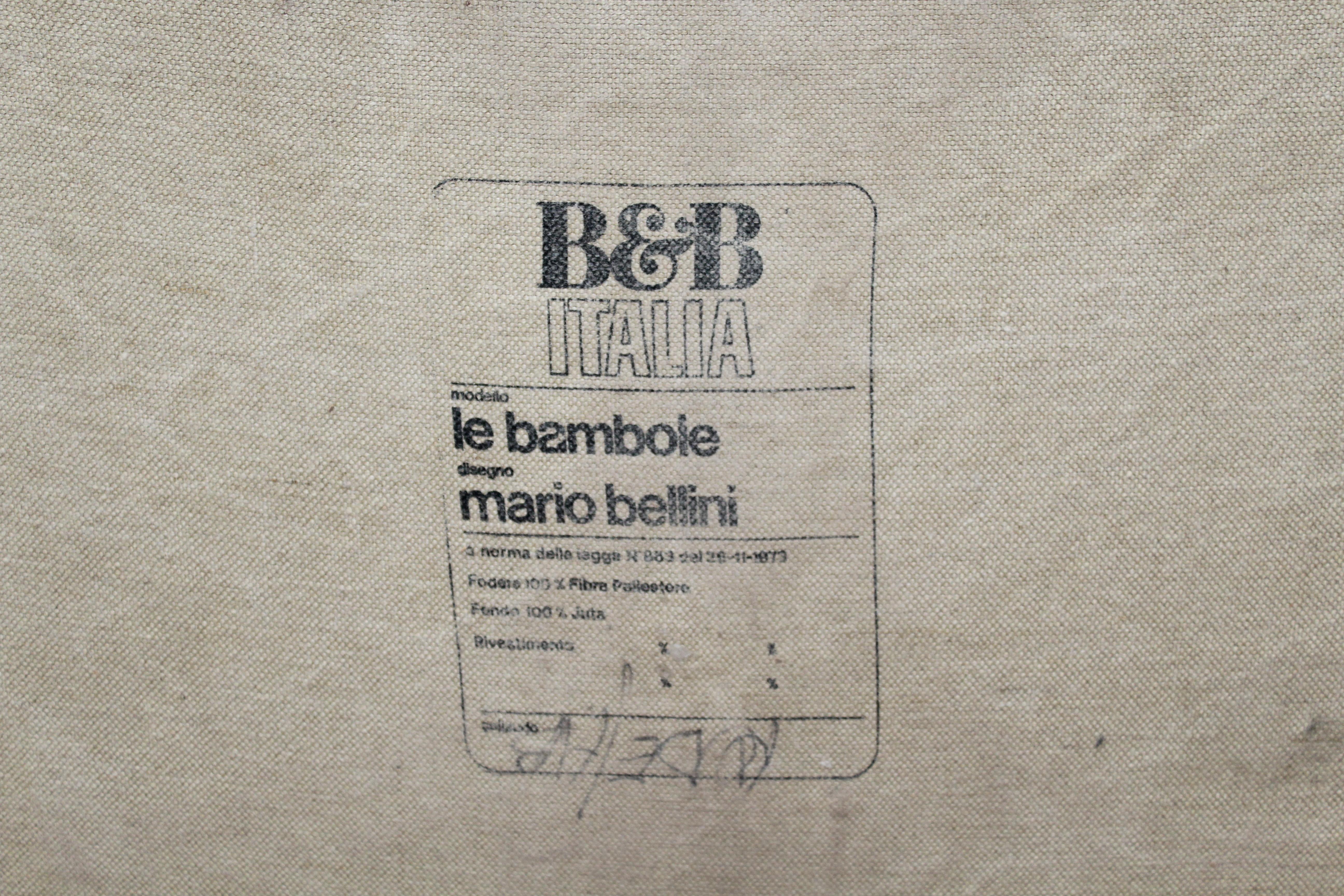 Mario Bellini“Le Bambole” Vintage Two-Seat Sofa Missoni Fabric B&B Italia, 1970s 2