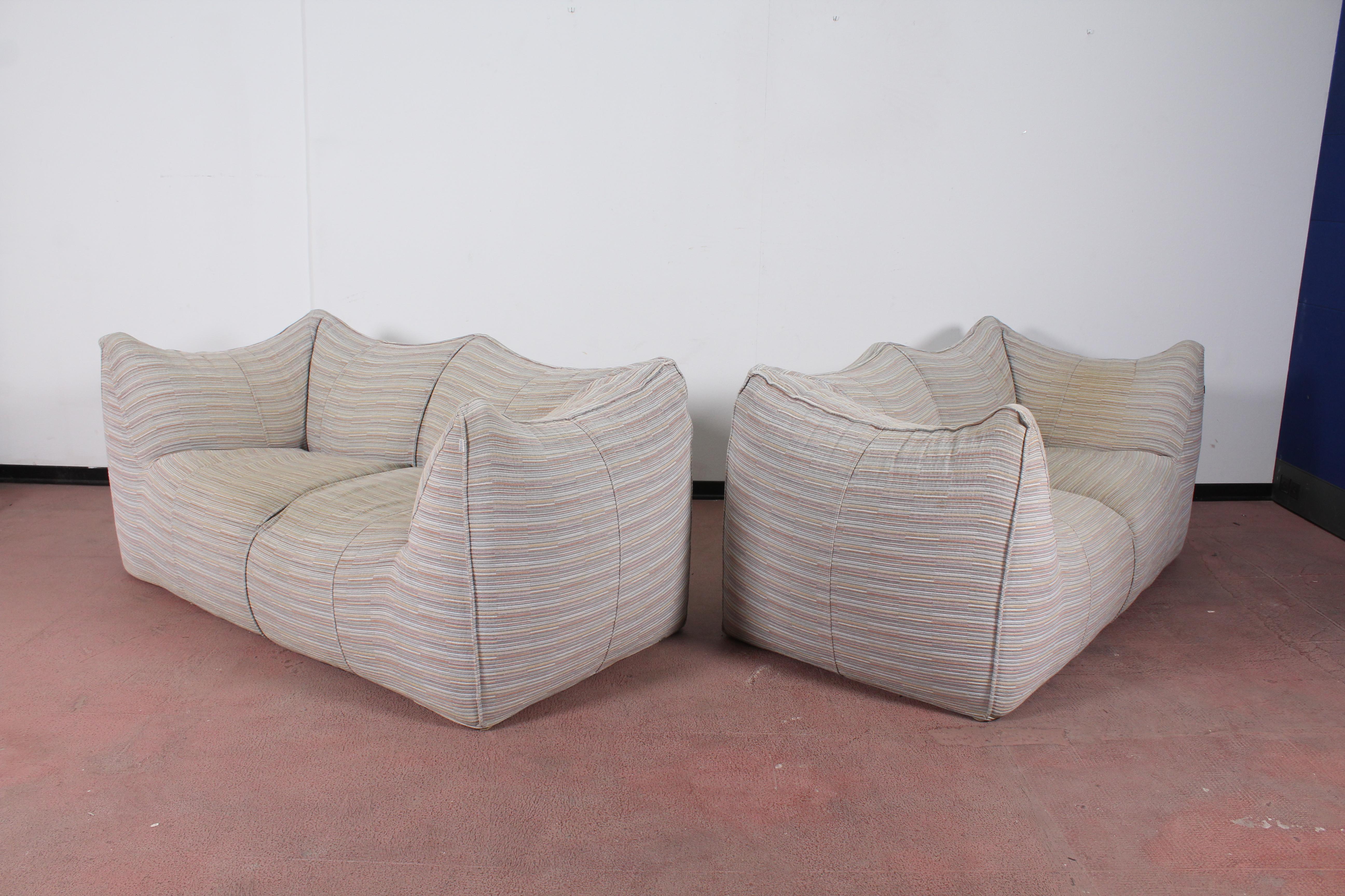 Mario Bellini“Le Bambole” Vintage Two-Seat Sofa Missoni Fabric B&B Italia, 1970s 8