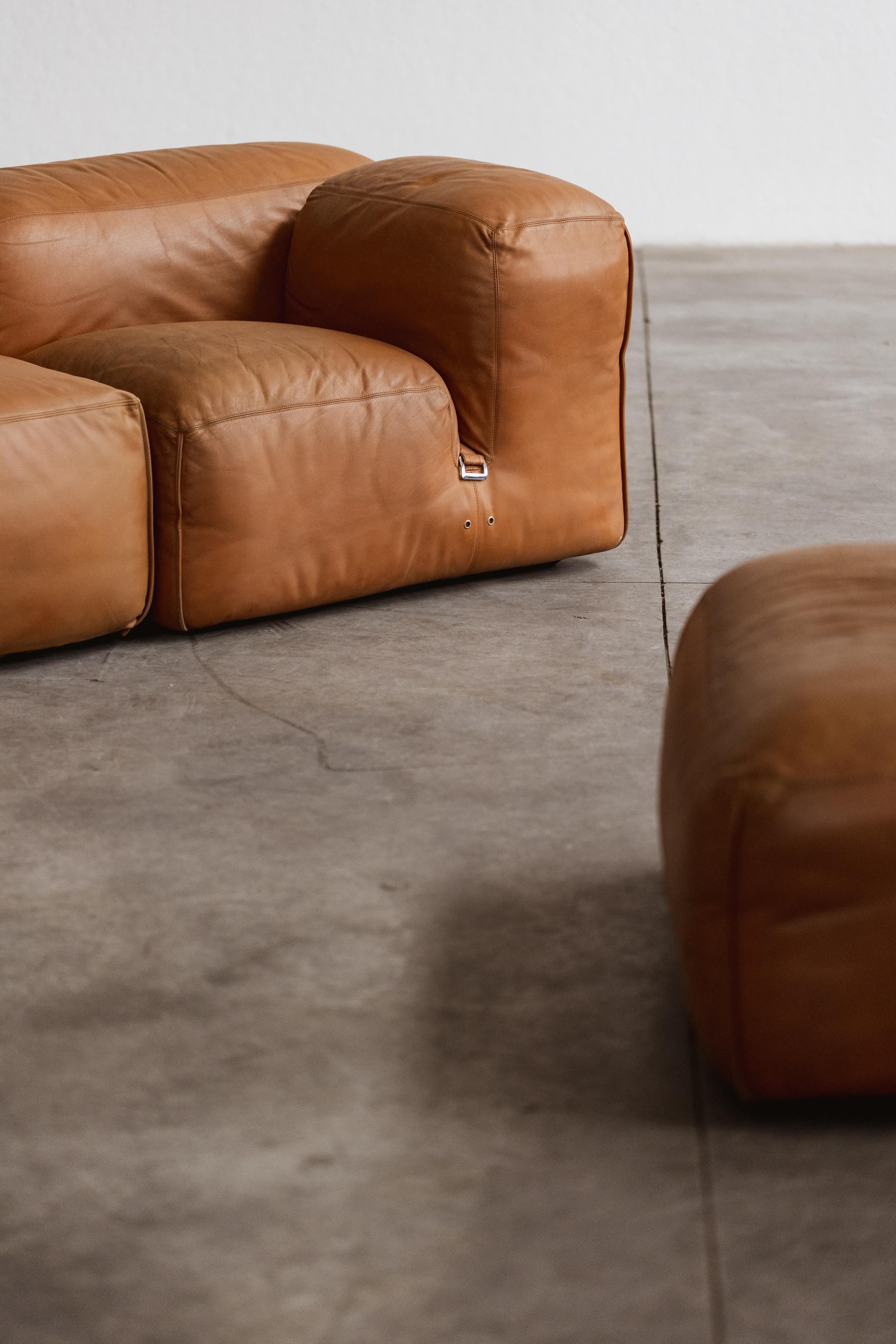 Mario Bellini “Le Mura” modular sofa for Cassina, 1972, Set of 4 For Sale 9