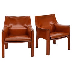 Mario Bellini Leather Armchairs