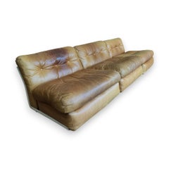 Mario Bellini Leather Chair & Modular Sofa Set
