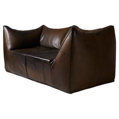 Retro Leather Sofa "Bambole" by Mario Bellini